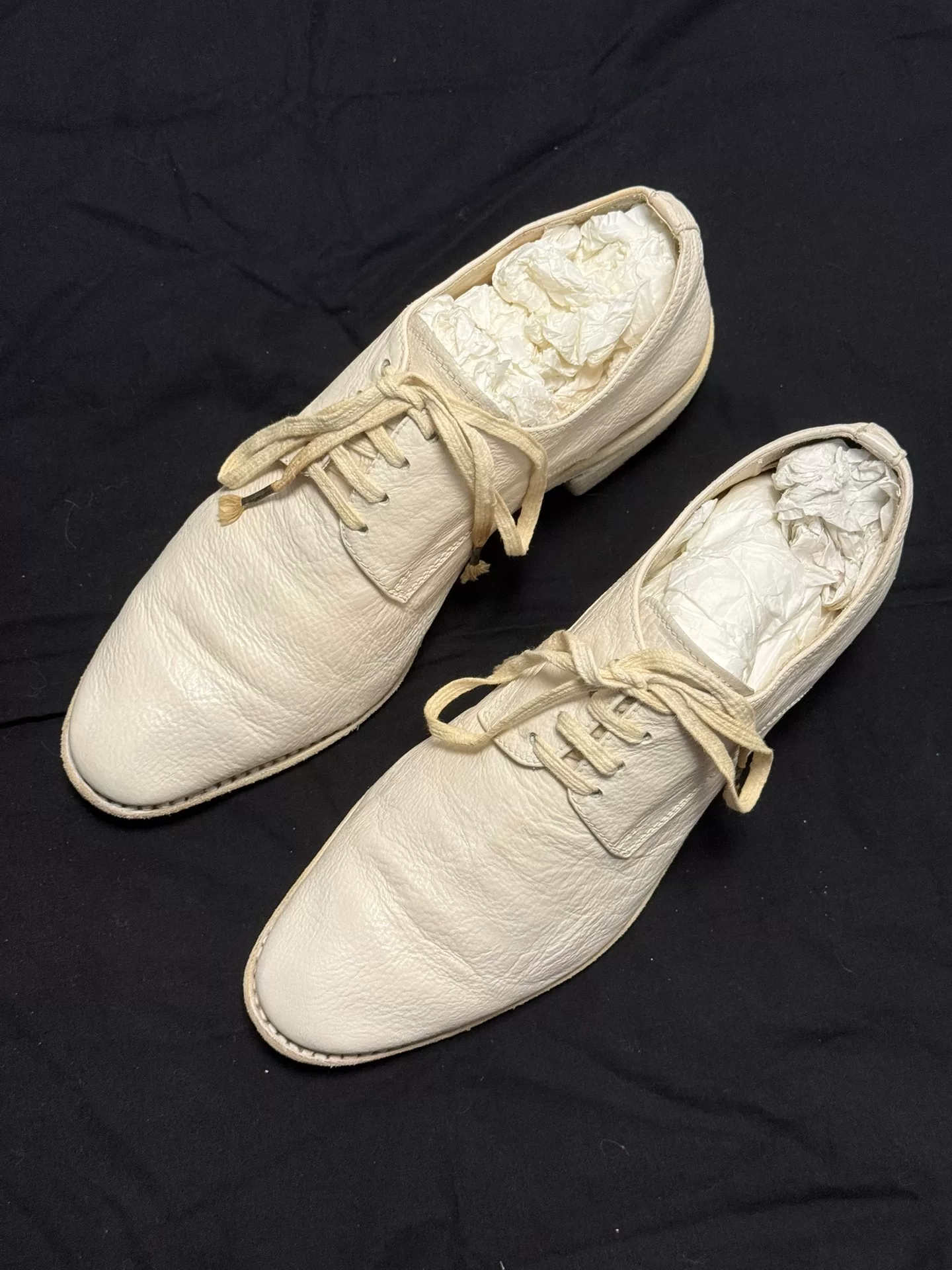 Carol Christian Poell White Leather Shoes — label