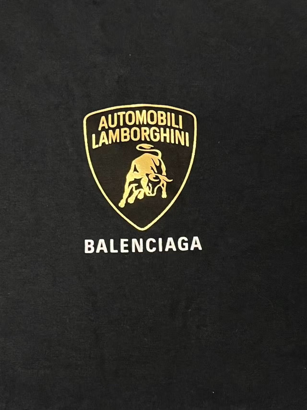 Balenciaga x Lamborghini Logo Short-Sleeve T-Shirt — detail