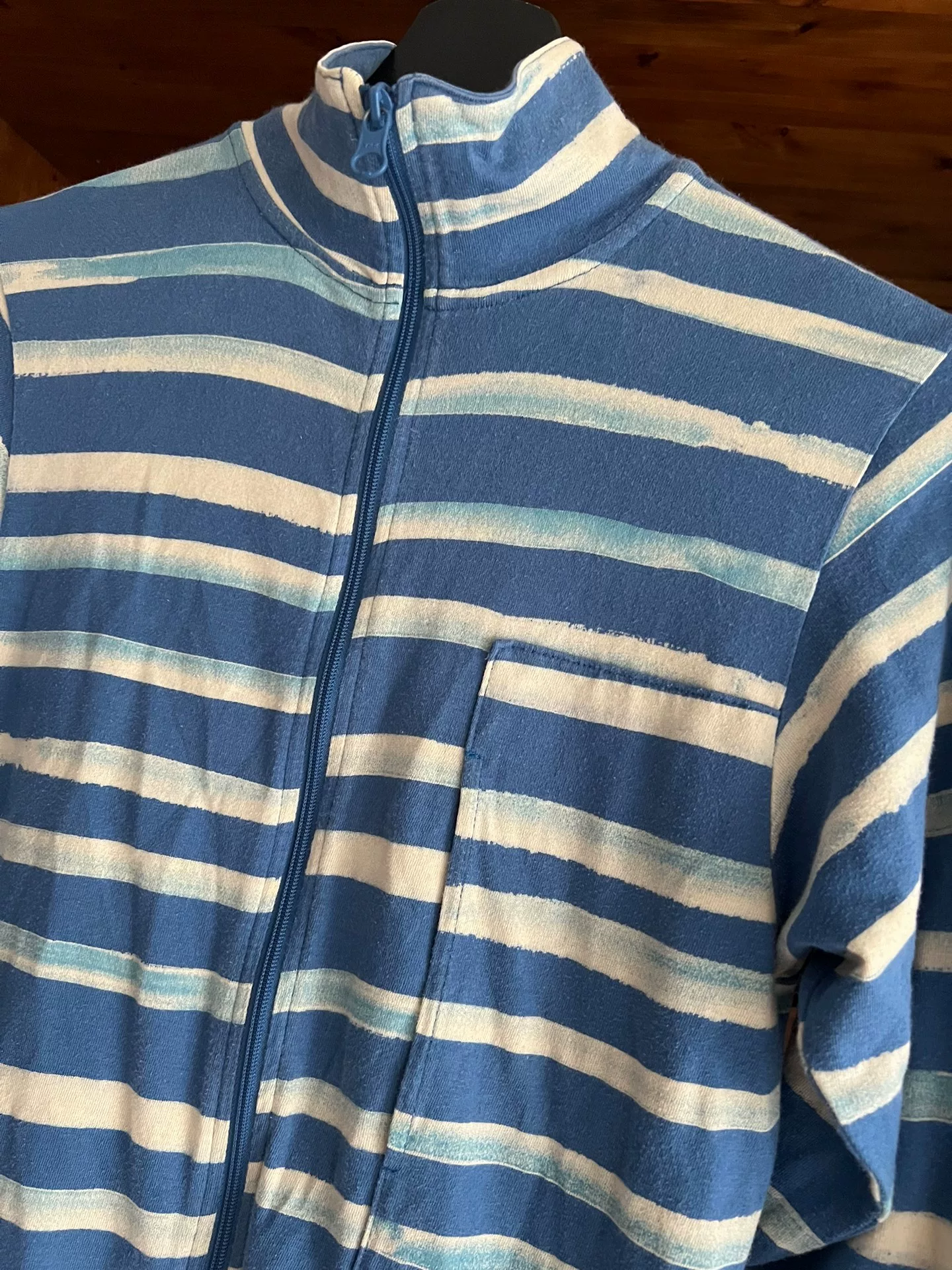 PORTER CLASSIC 2018AW Artist Stripe Zip Jacket — label