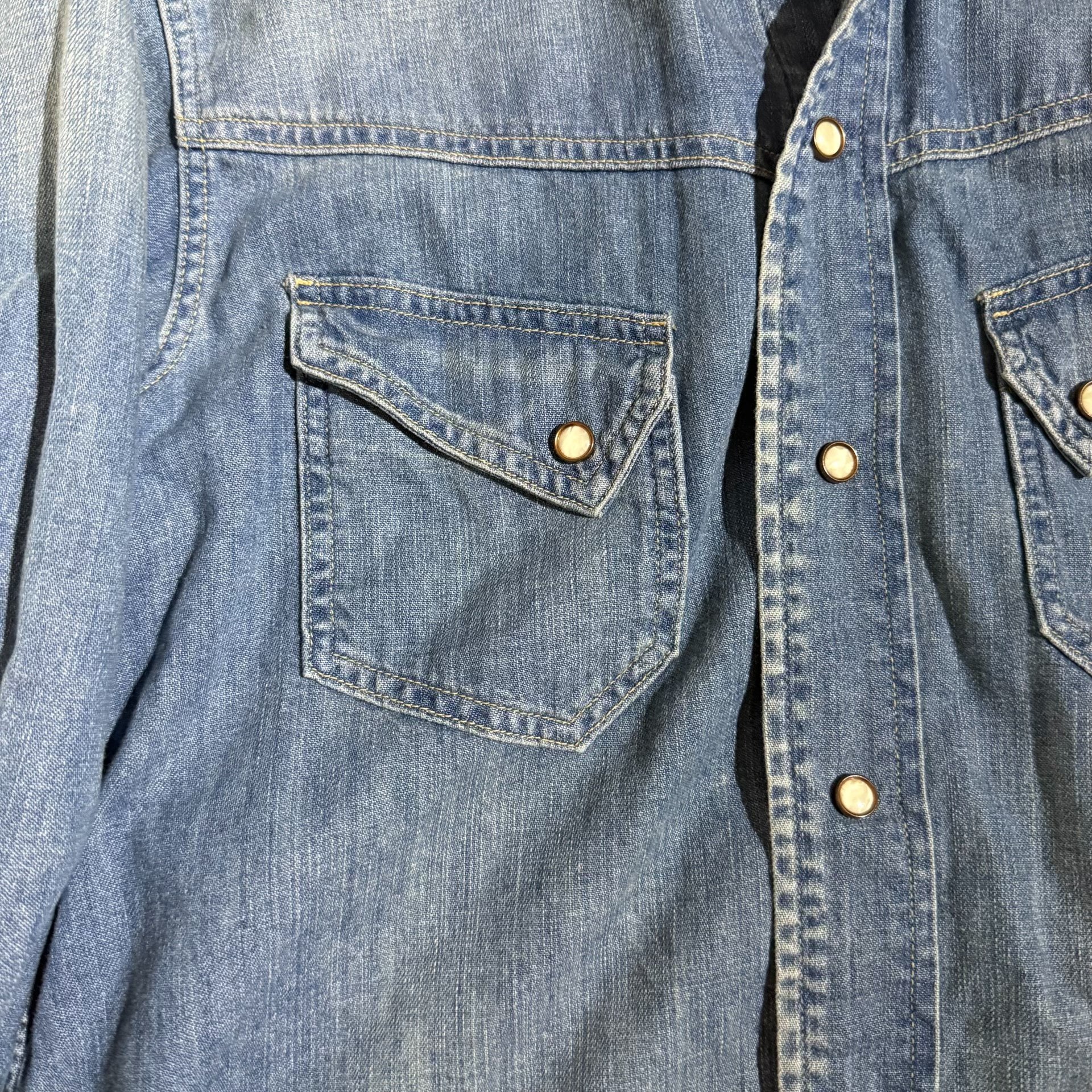 Levi's LVC Western Washed Denim Shirt — label