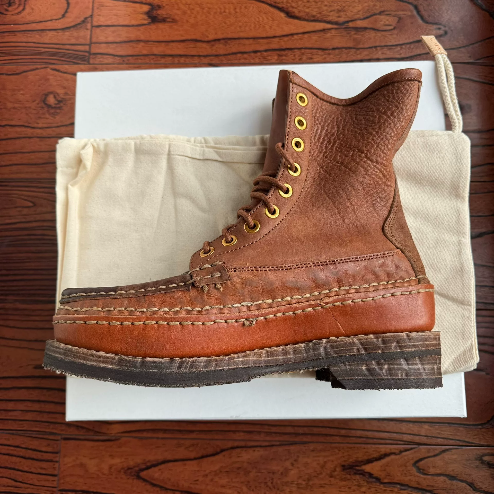 Visvim Grizzly Camper Hi-Folk Boots — back
