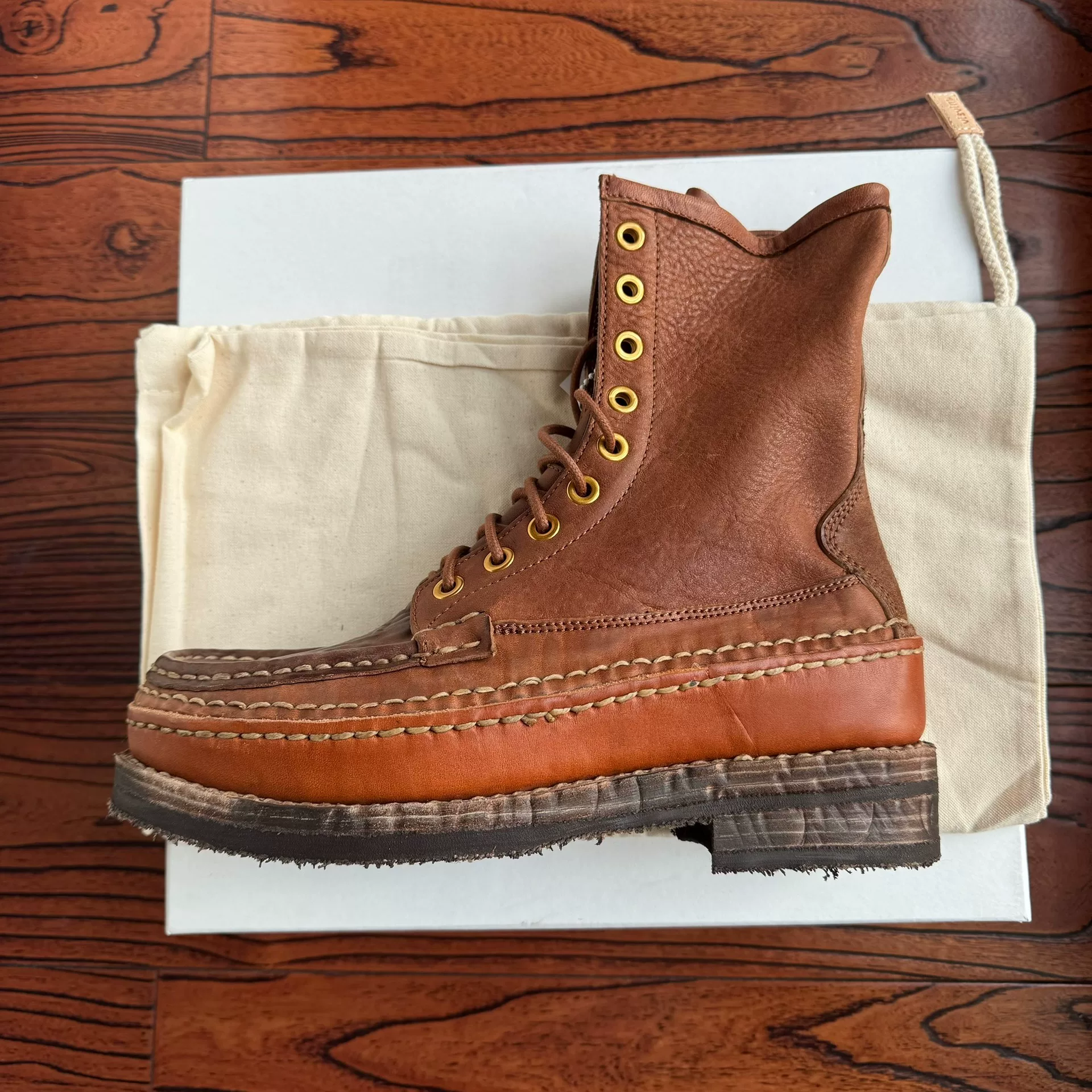 Visvim Grizzly Camper Hi-Folk Boots — detail