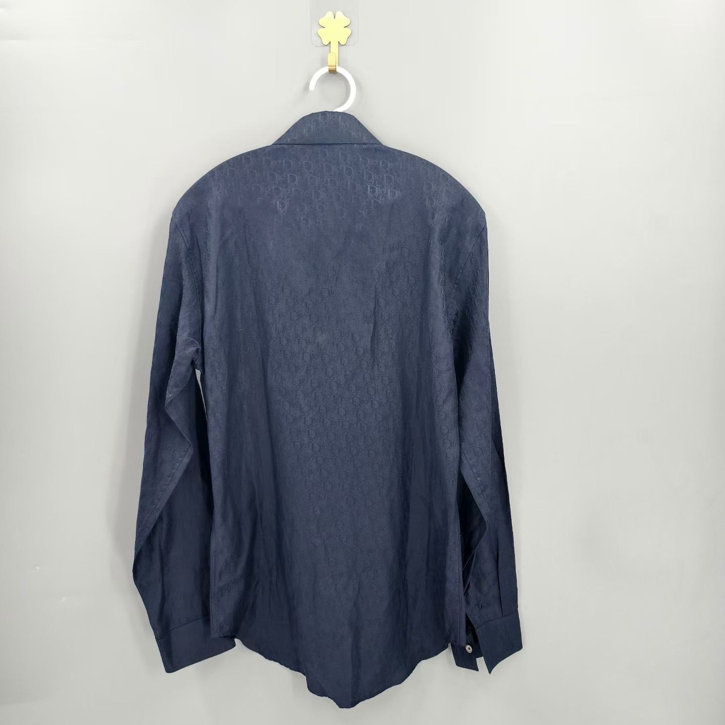 DIOR Jacquard Full-Print Long-Sleeve Shirt — front