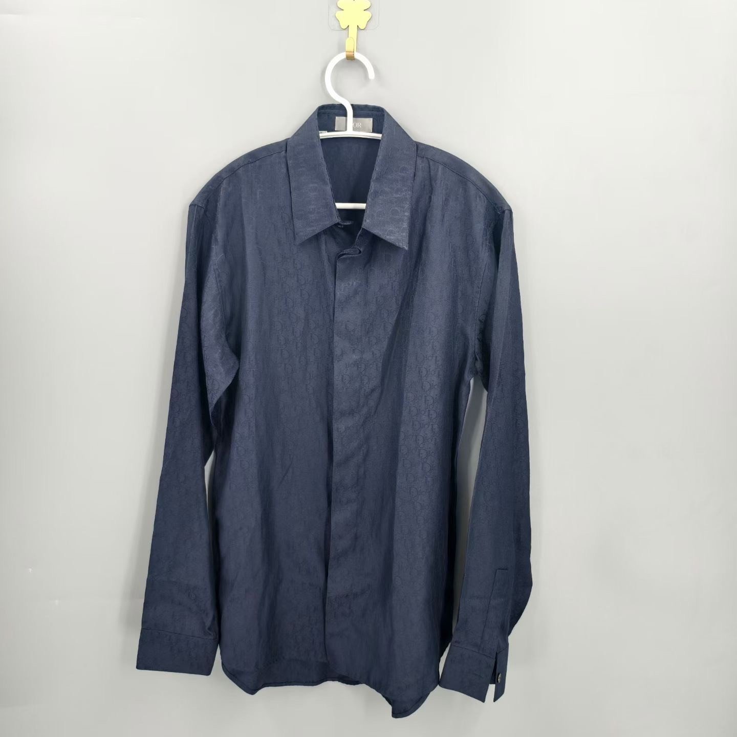 DIOR Jacquard Full-Print Long-Sleeve Shirt