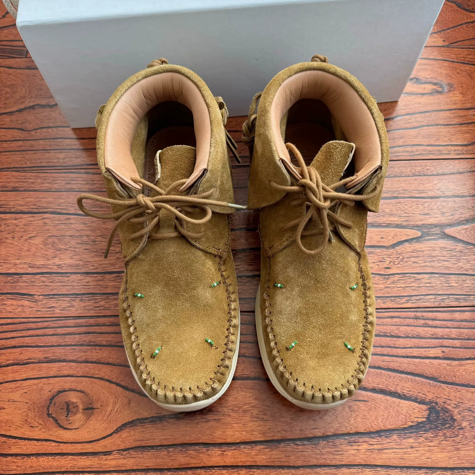 Visvim 21AW FBT Lhamo Folk Fringe Shoes — front