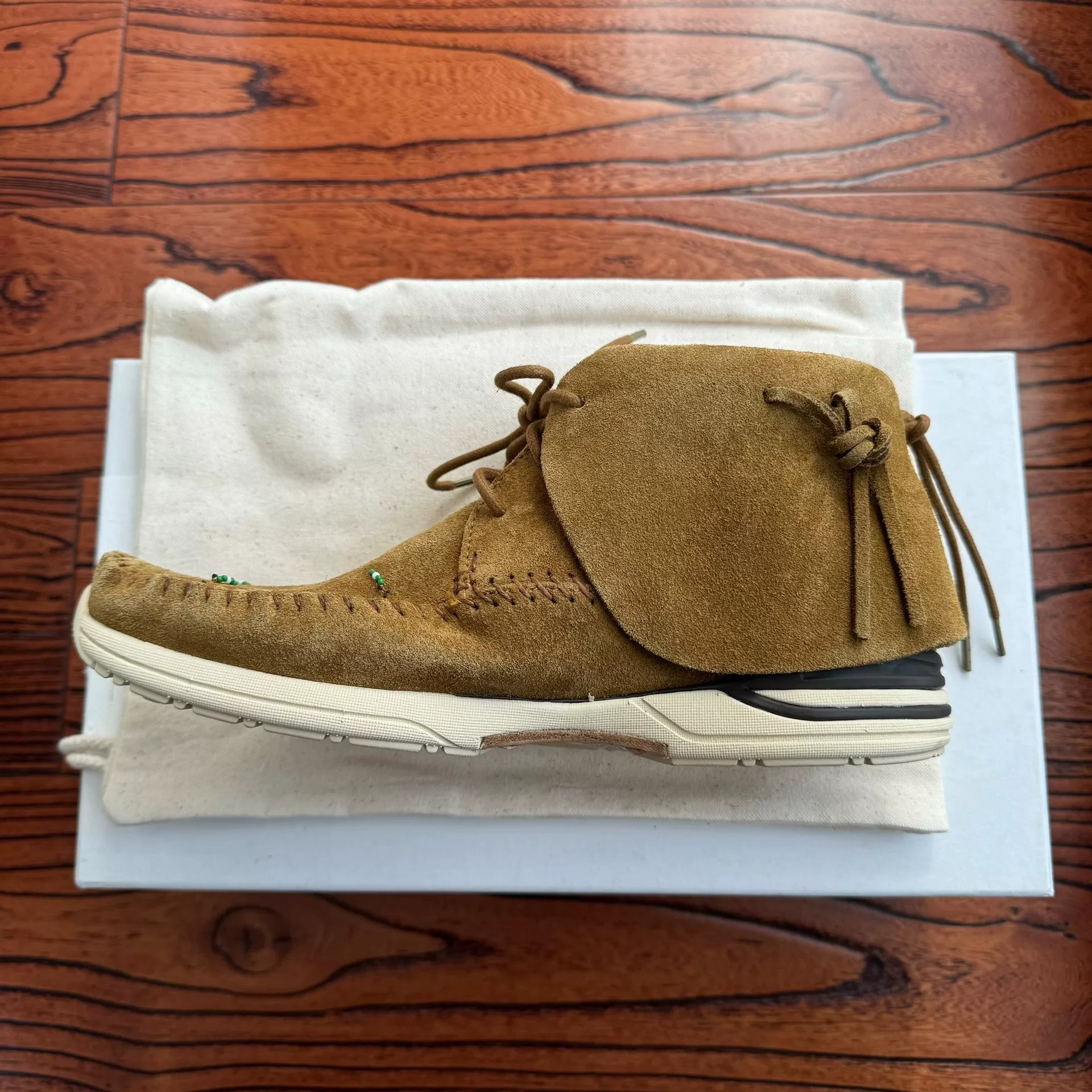 Visvim 21AW FBT Lhamo Folk Fringe Shoes — back