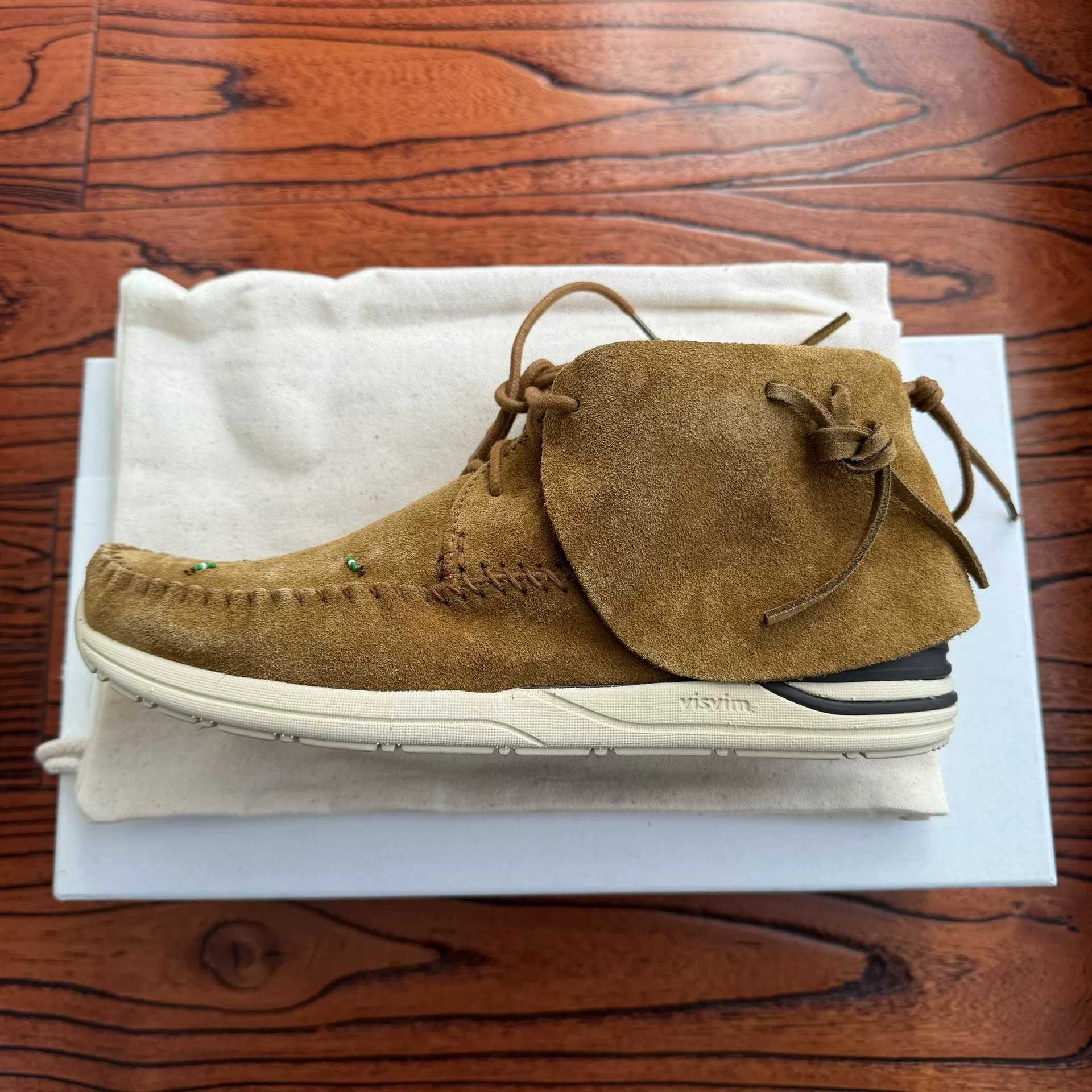 Visvim 21AW FBT Lhamo Folk Fringe Shoes — detail