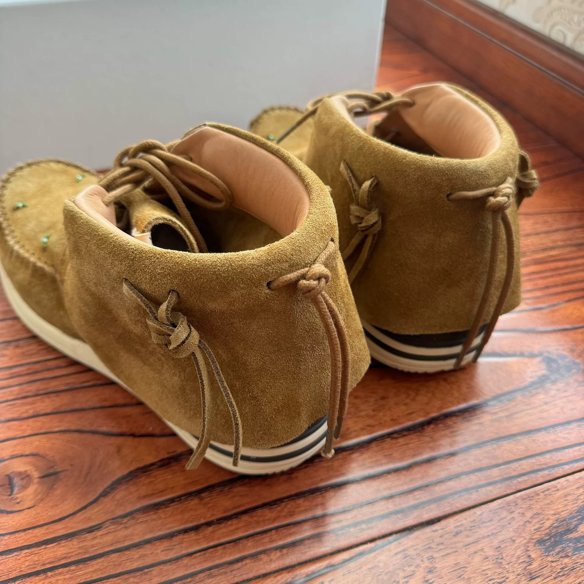 Visvim 21AW FBT Lhamo Folk Fringe Shoes — label