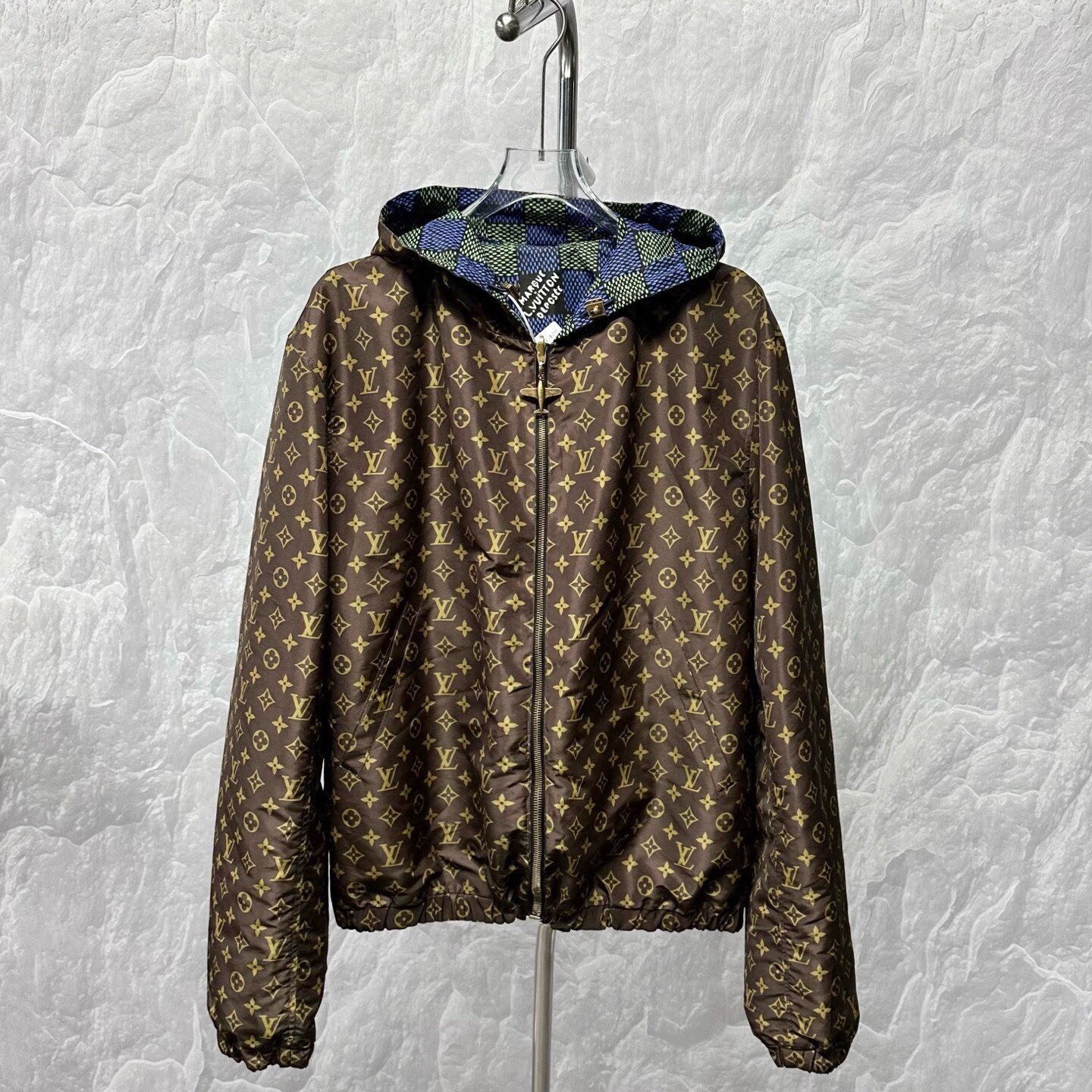 Louis Vuitton SS25 Damier Reversible Hooded Jacket