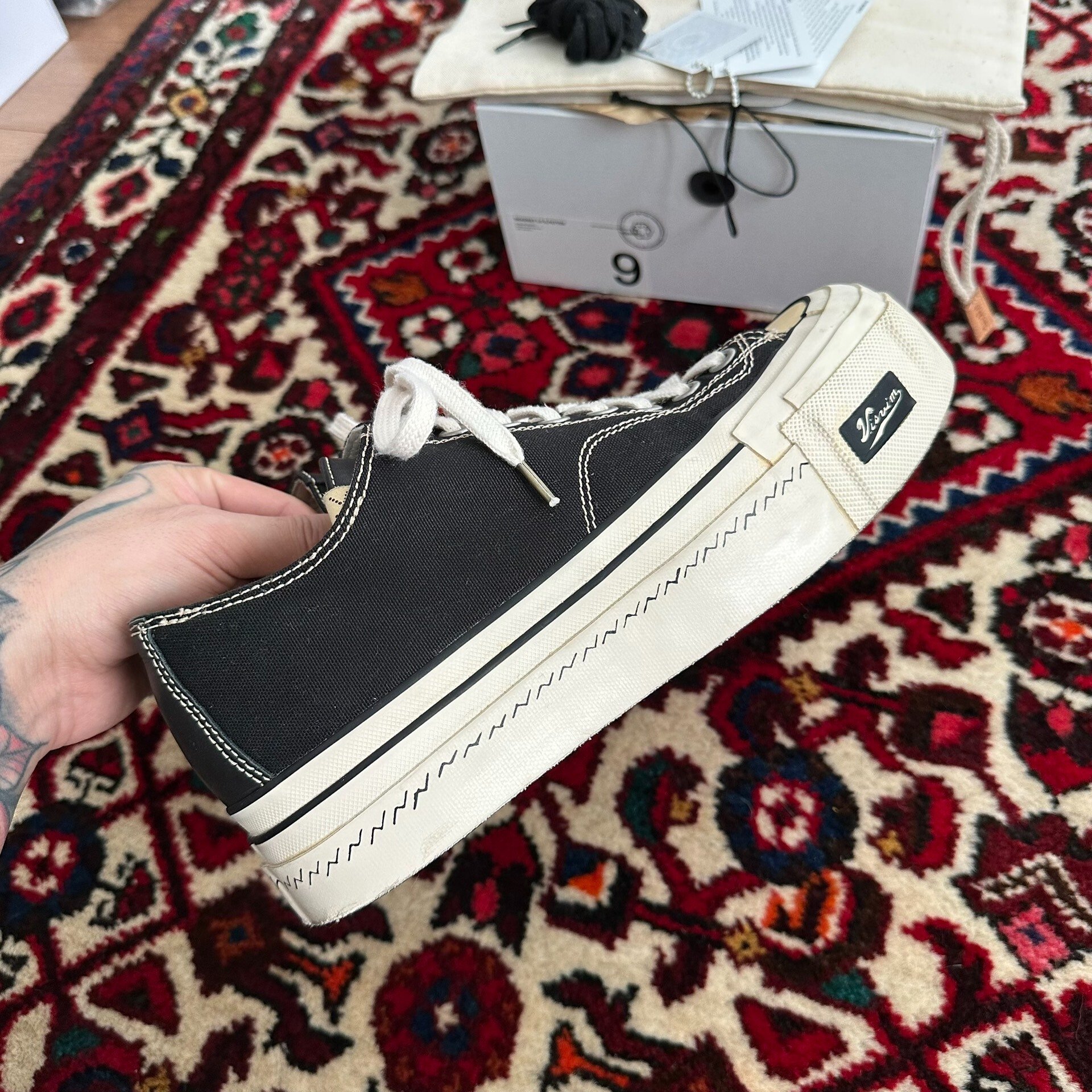 visvim 21ss Skagway Canvas Shoes — detail