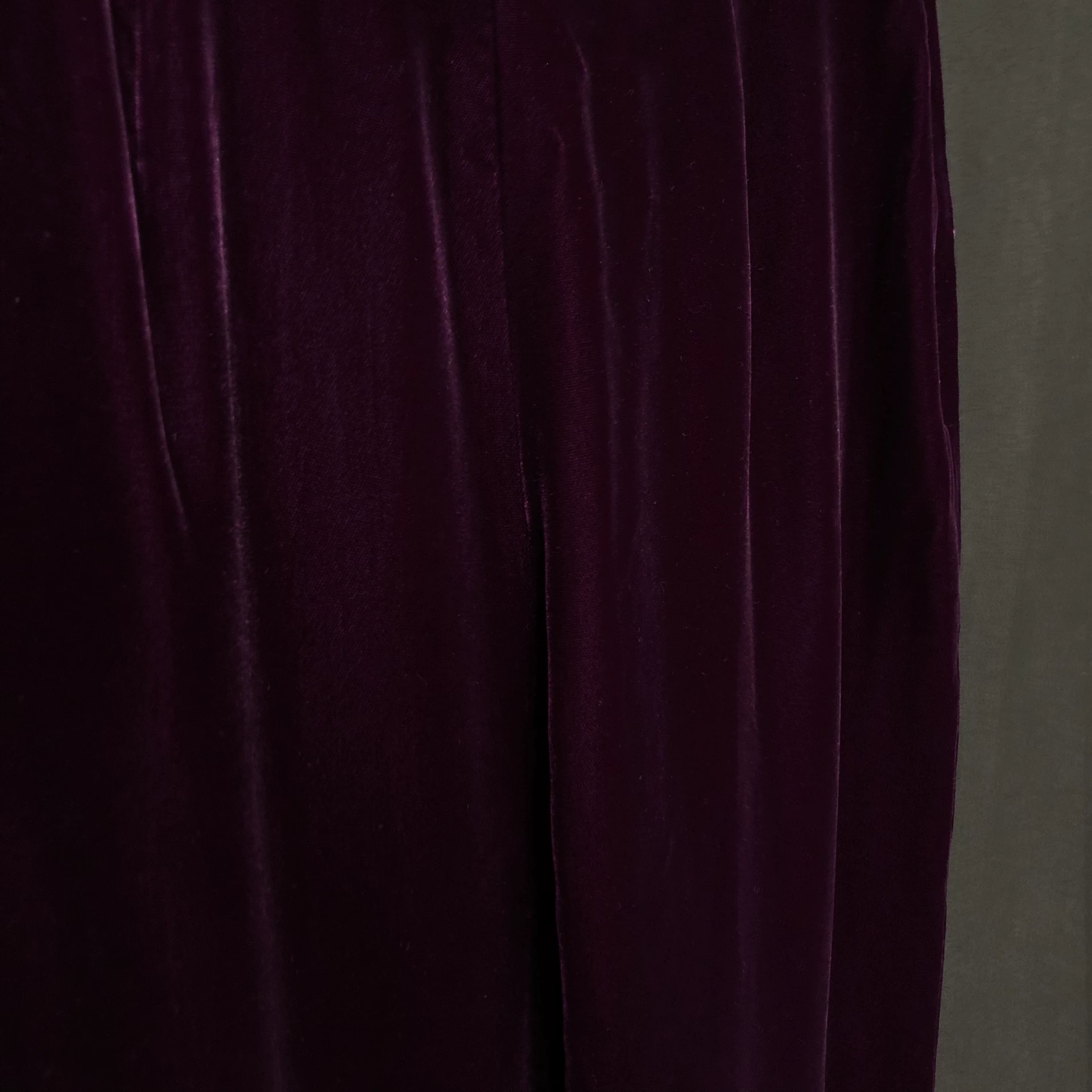 Comme des Garçons 1999 SS Purple Velvet Pants — detail