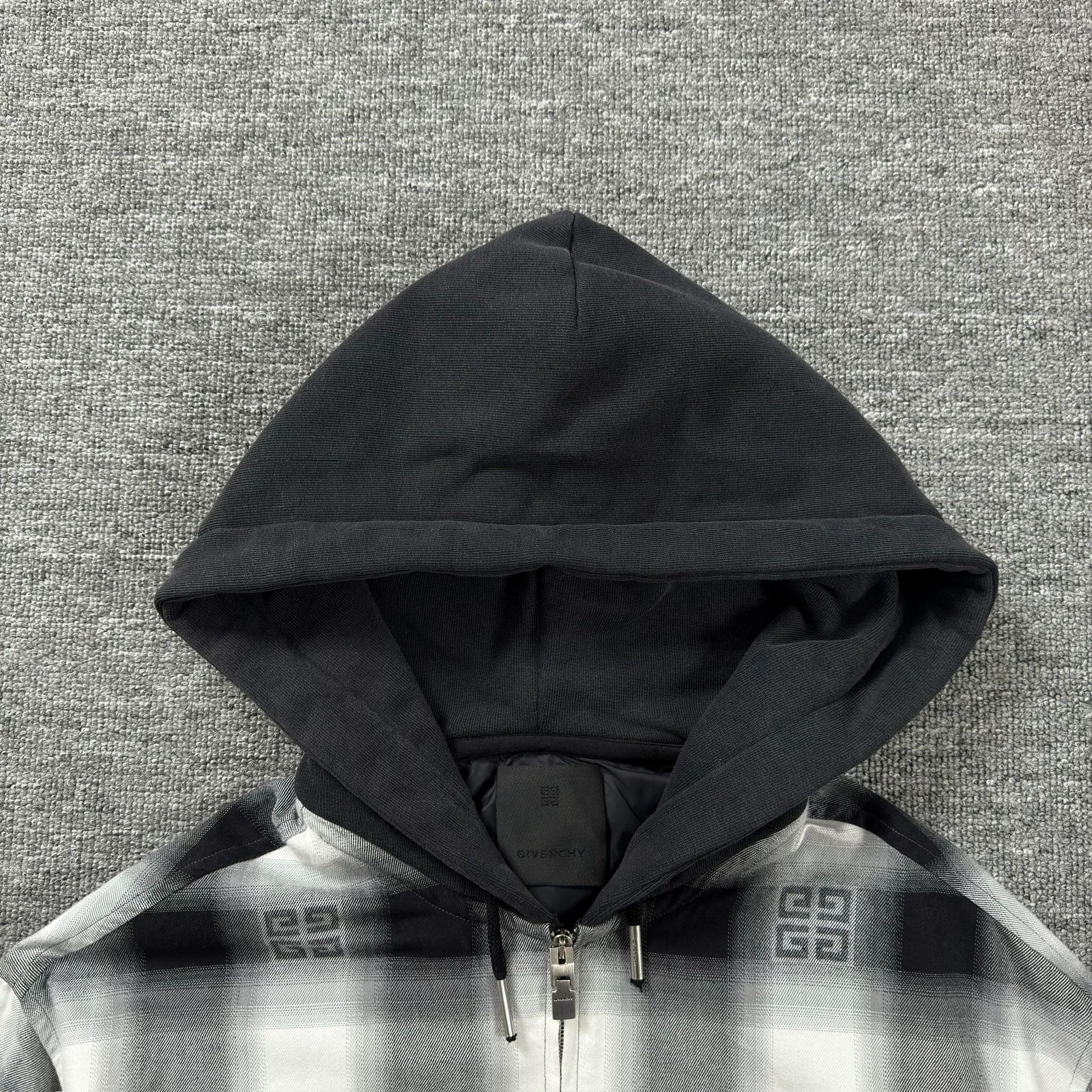 Givenchy Checkered Hooded Jacket — front