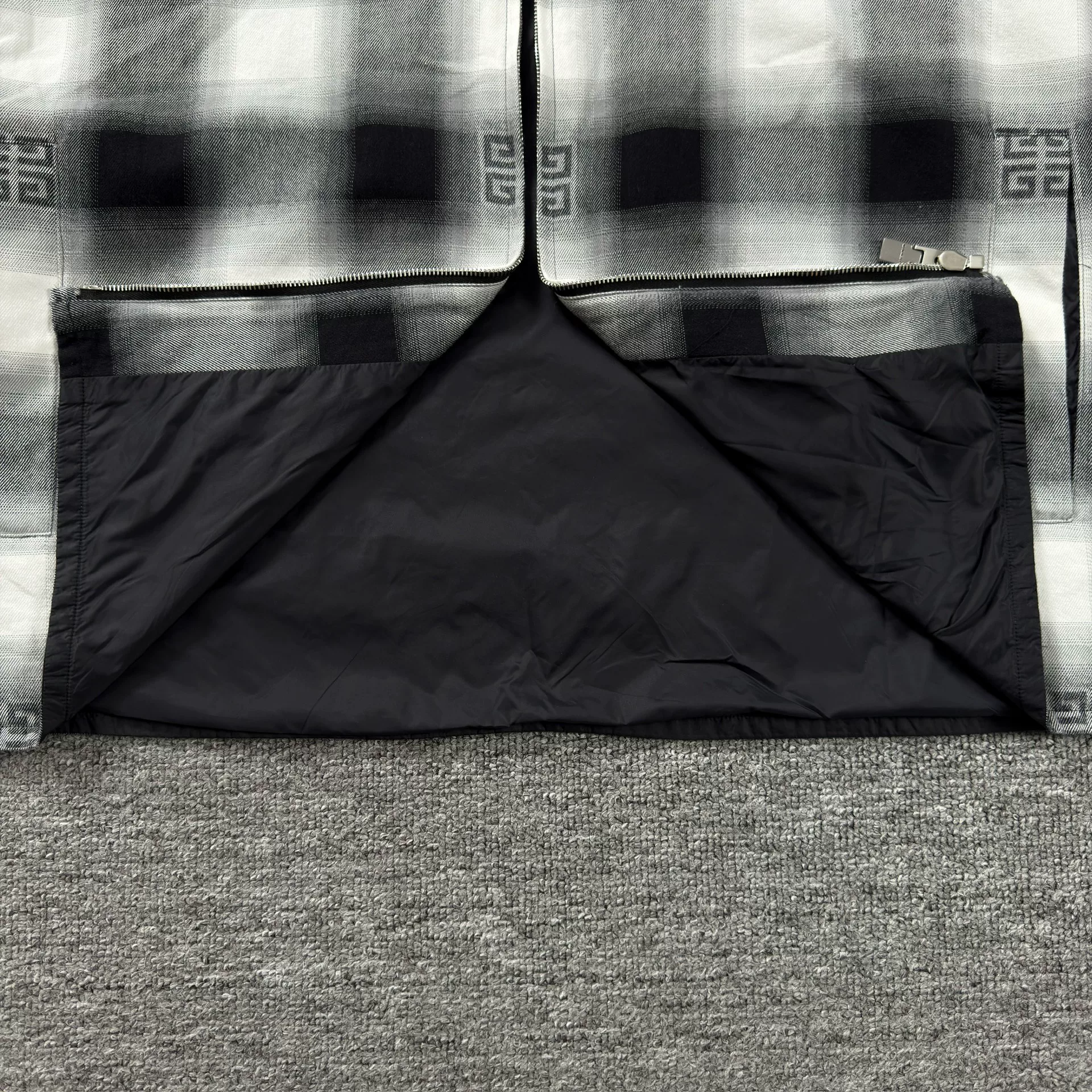 Givenchy Checkered Hooded Jacket — detail