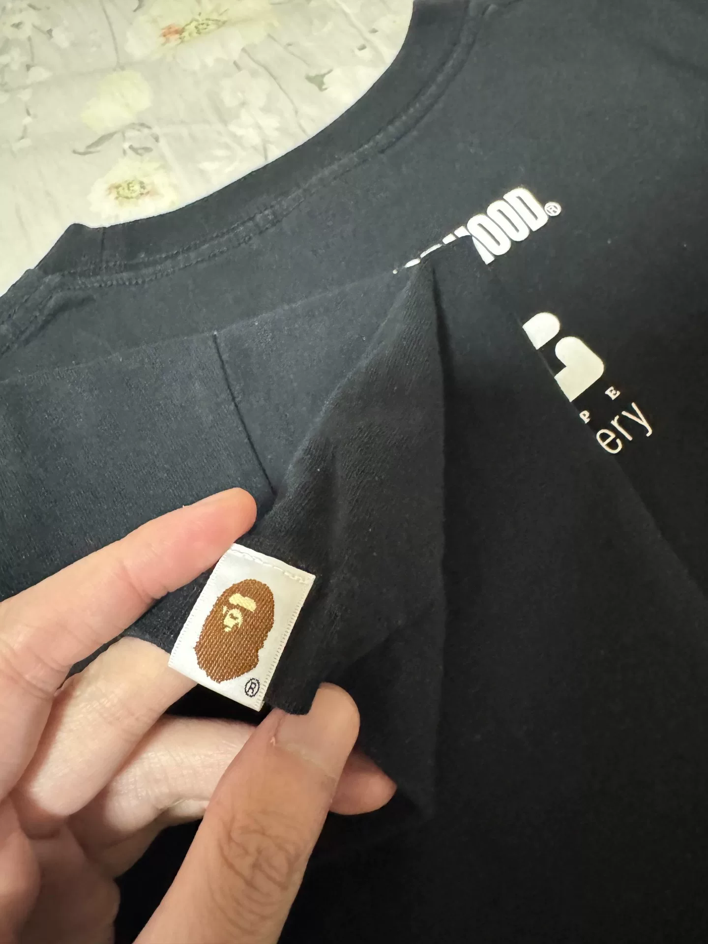 BAPE x Neighborhood 25SS Graphic Tee — label