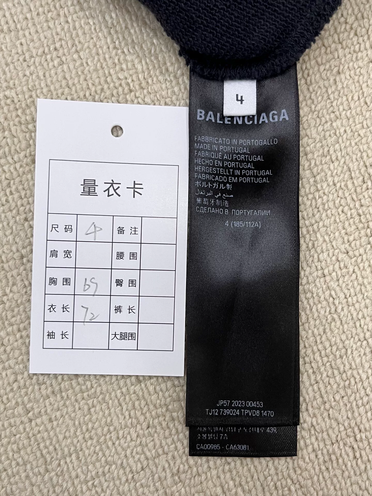 Balenciaga FW23 Logo Print Hoodie — back