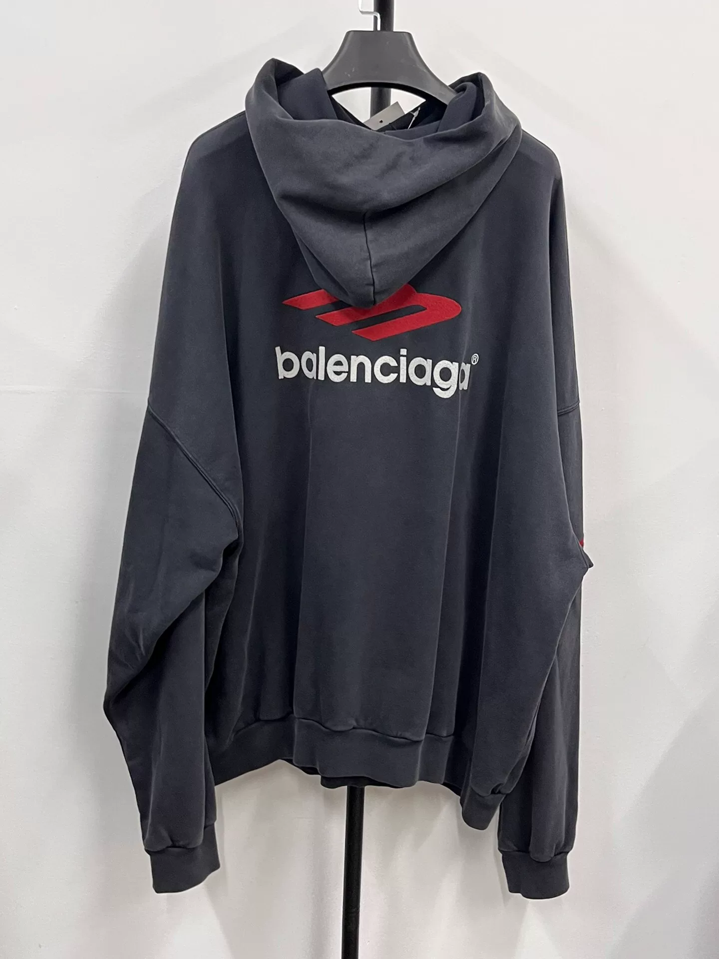 Balenciaga FW23 Logo Print Hoodie — front