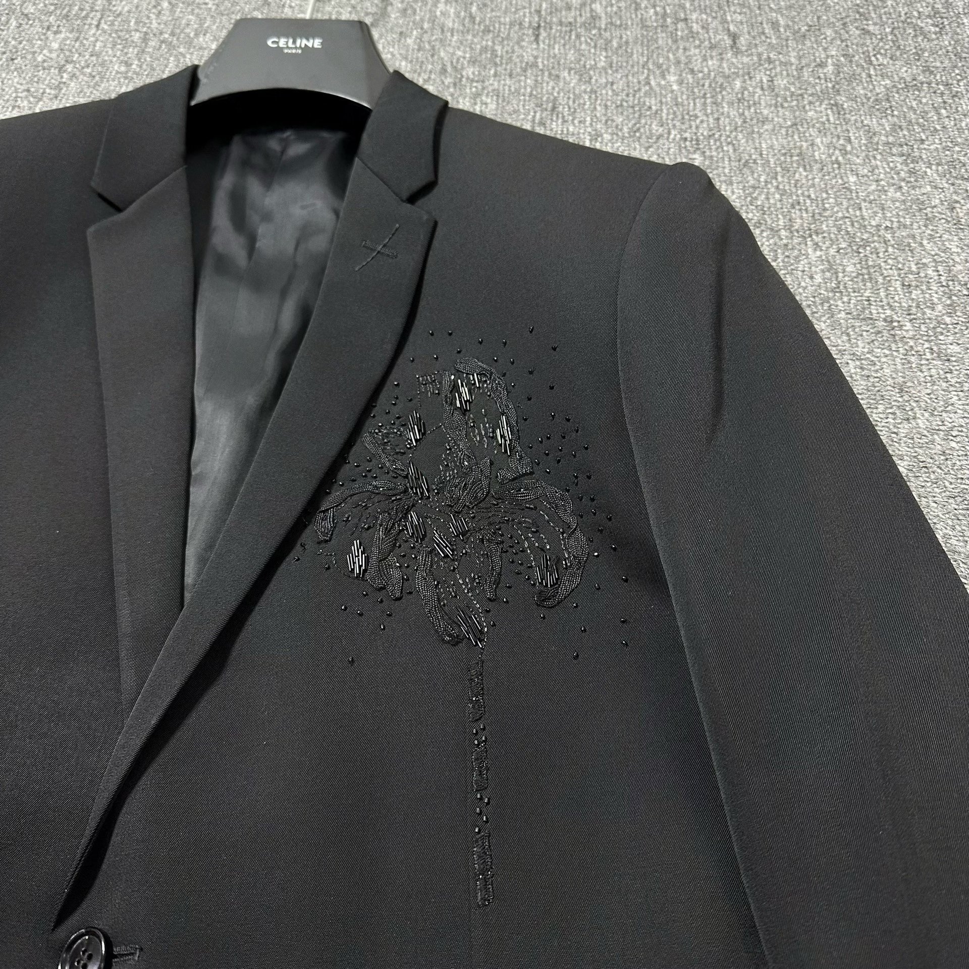 Dior Homme 18ss Bead Embroidery Suit Jacket — front
