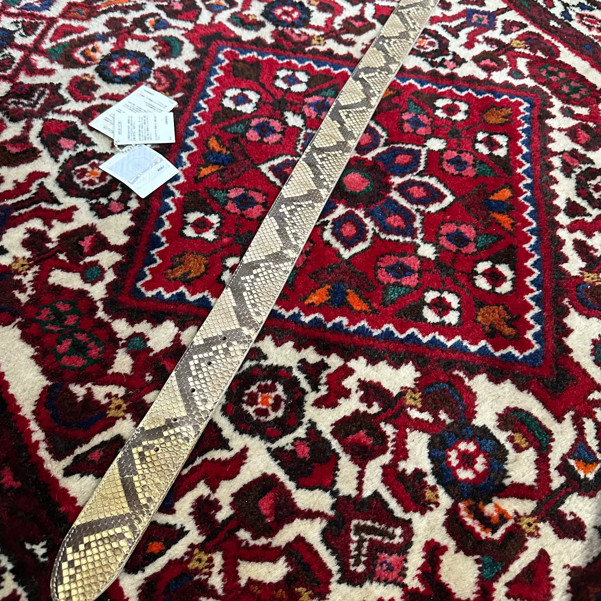 visvim 20ss Python Belt 40mm — detail