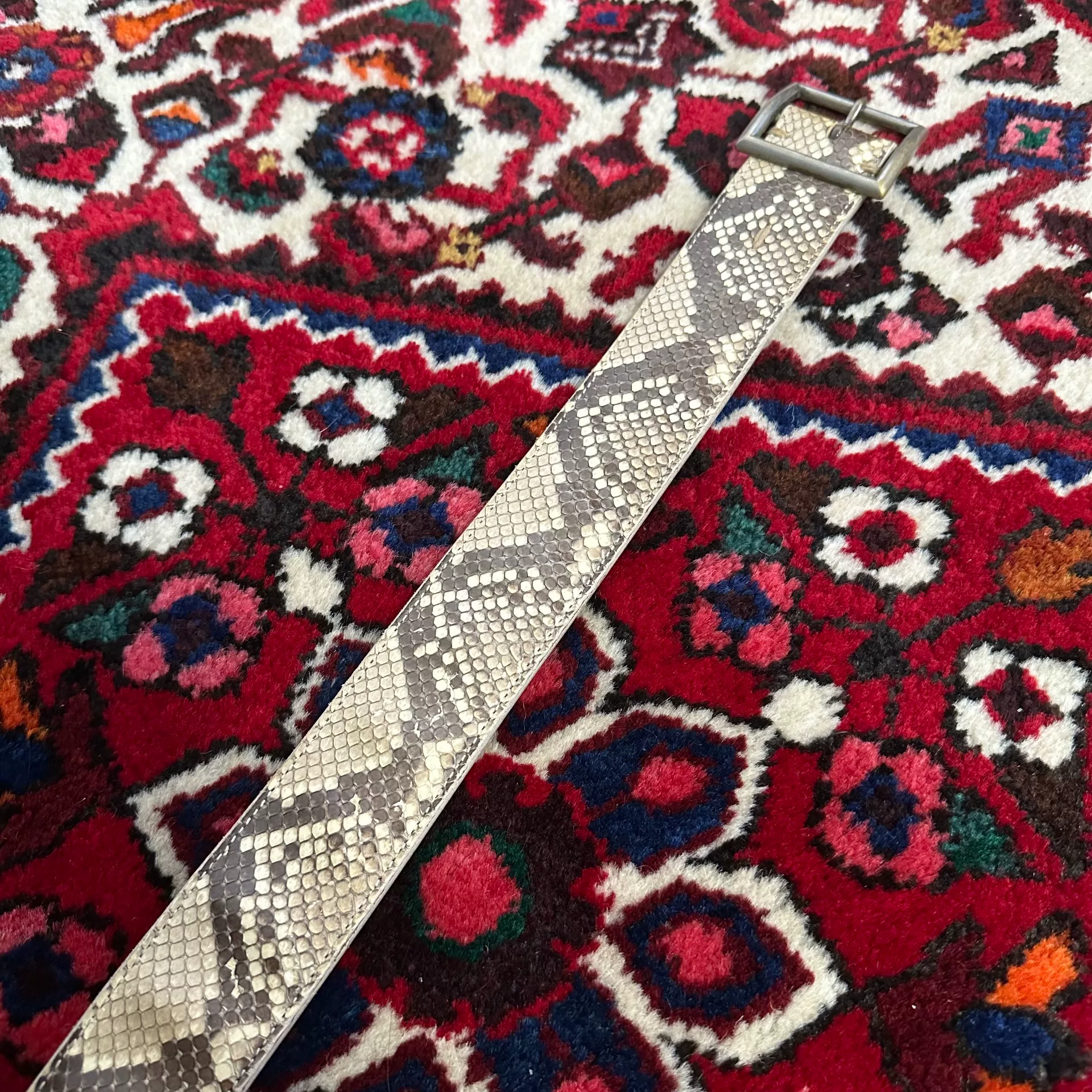 visvim 20ss Python Belt 40mm — front