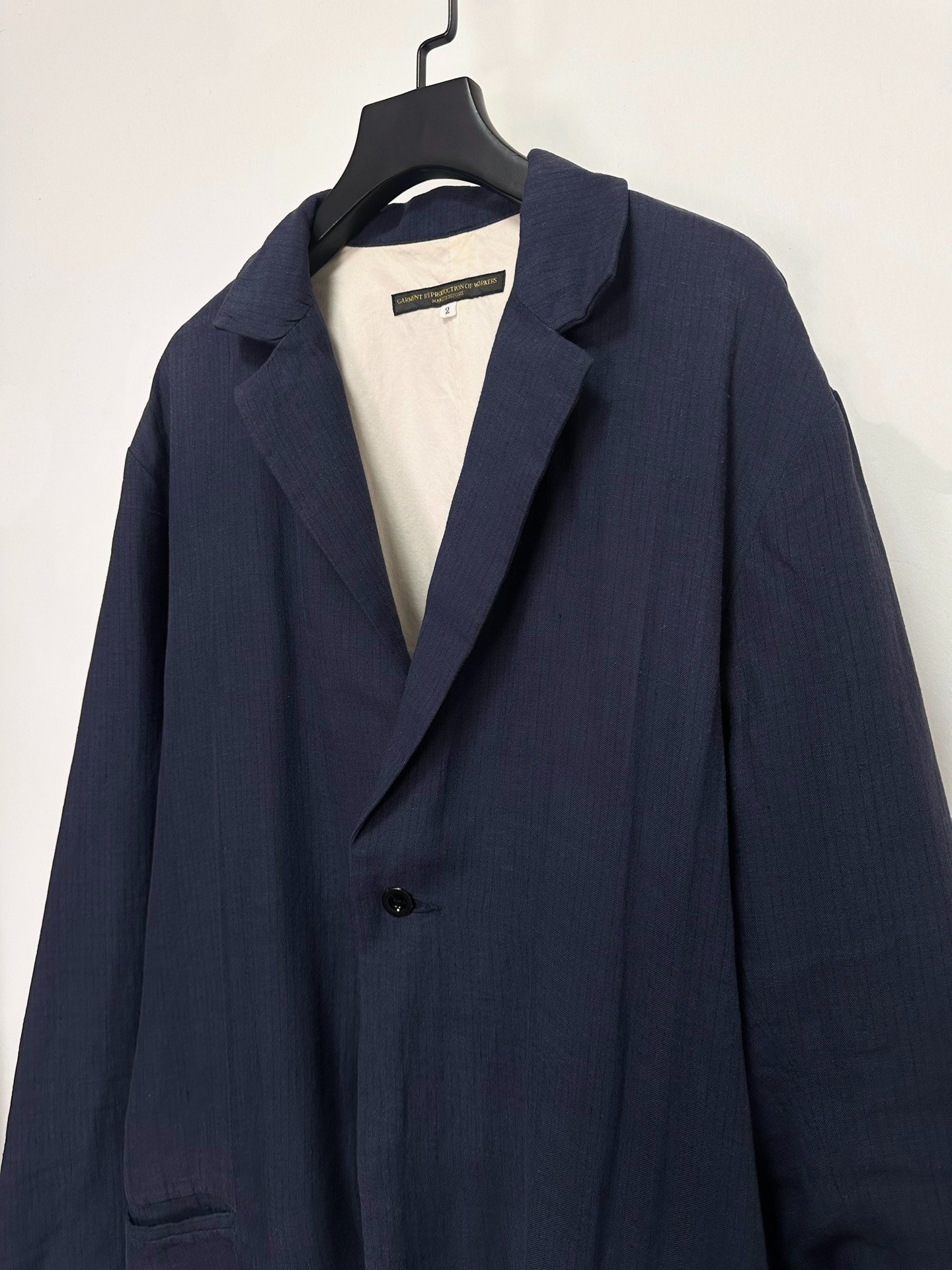 Workers' Reproduction Linen Long Coat — back