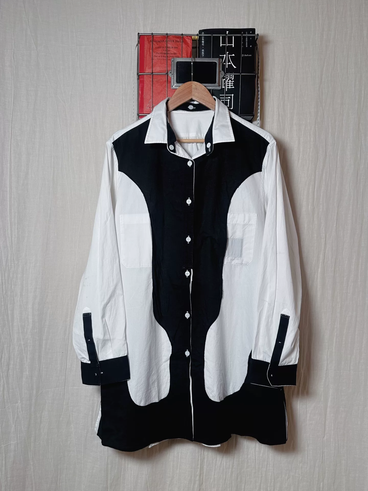Yohji Yamamoto 23AW Double-Sided Shirt — detail