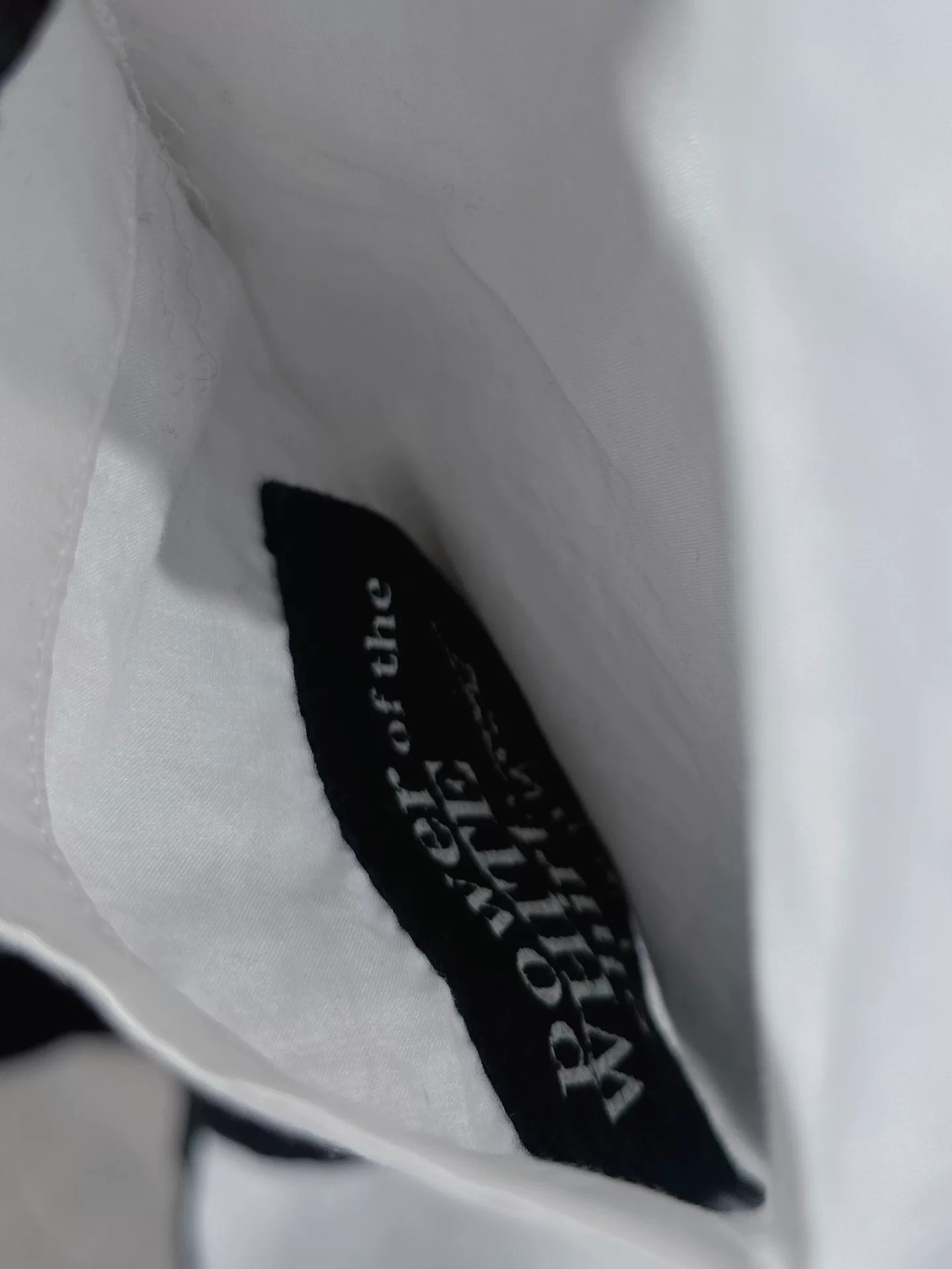 Yohji Yamamoto 23AW Double-Sided Shirt — label