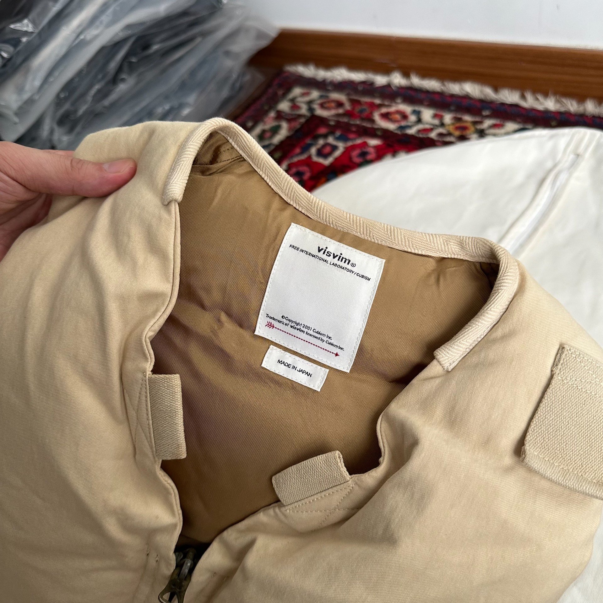 visvim 20AW HARRIER DOWN VEST — label