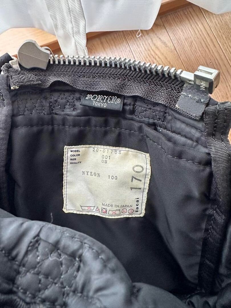 Porter Sacai Black Crossbody Bag — back