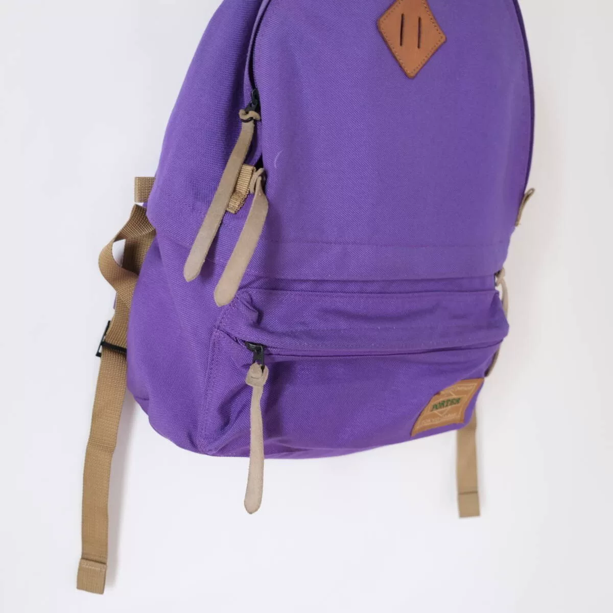 Purple Porter Canvas Backpack — detail