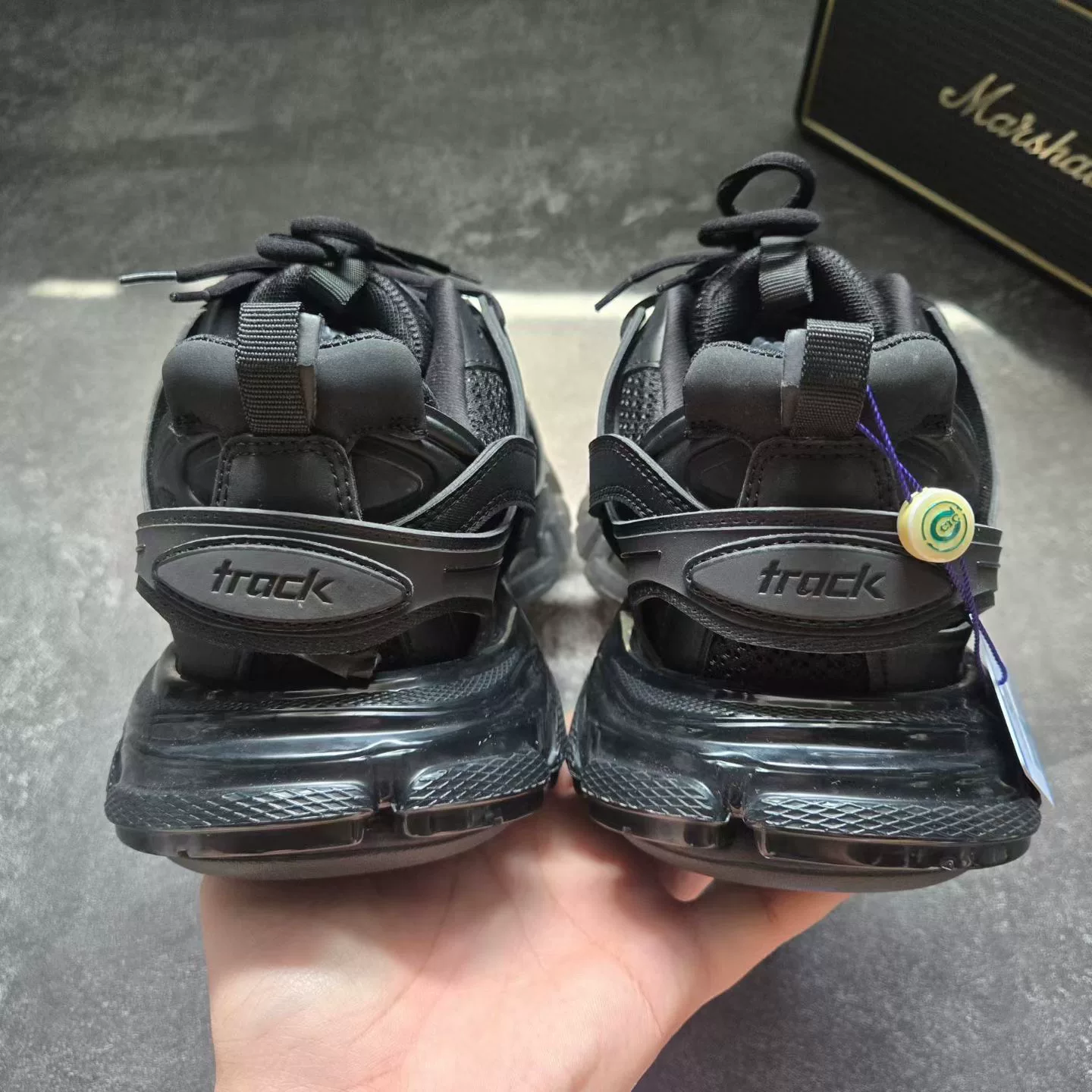 Balenciaga Track Black Sneakers — detail