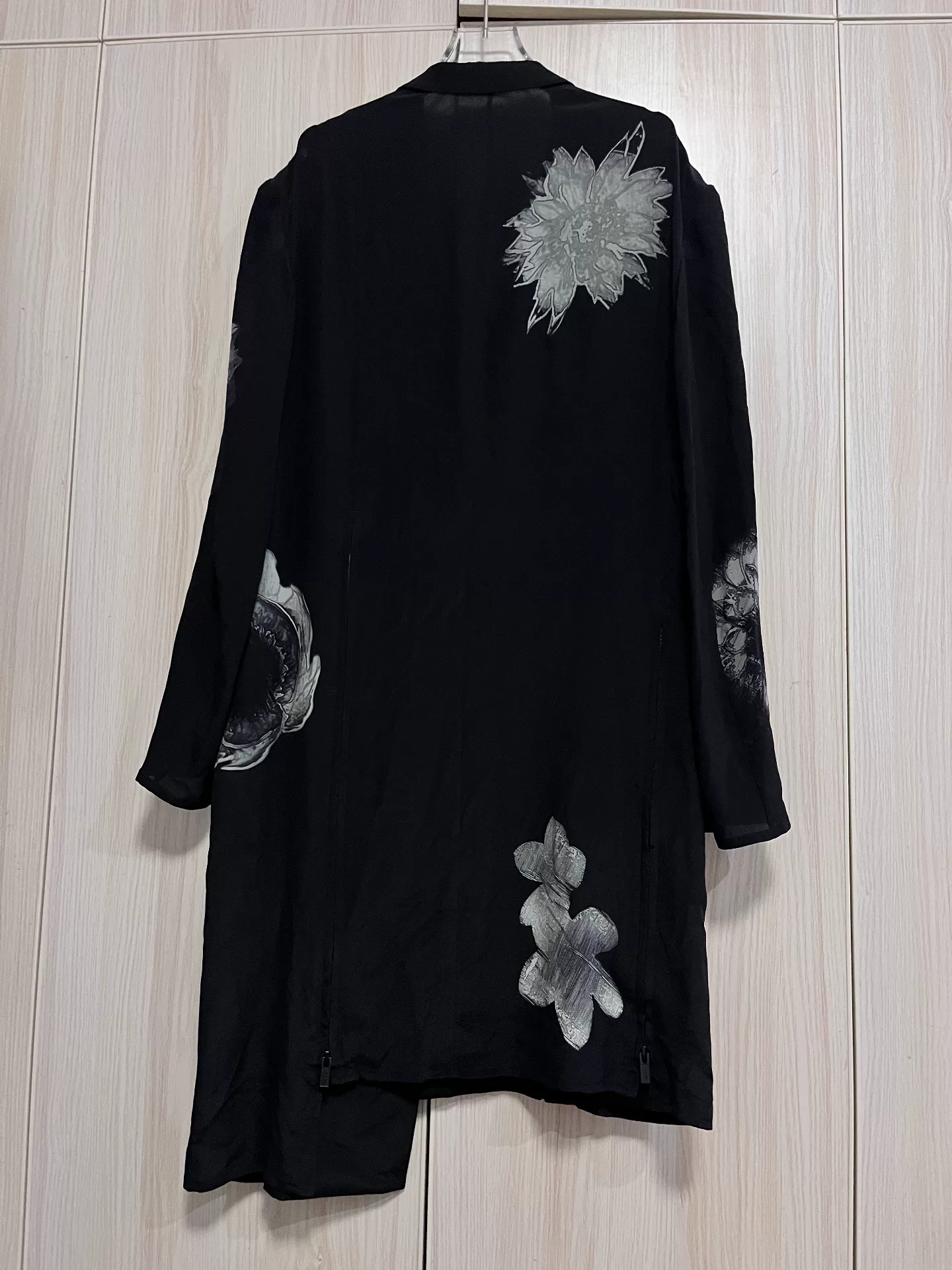 Yohji Yamamoto 25SS Silk Floral Jacket — label