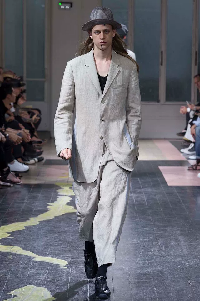 Yohji Yamamoto 16SS Beige Linen Blazer — detail
