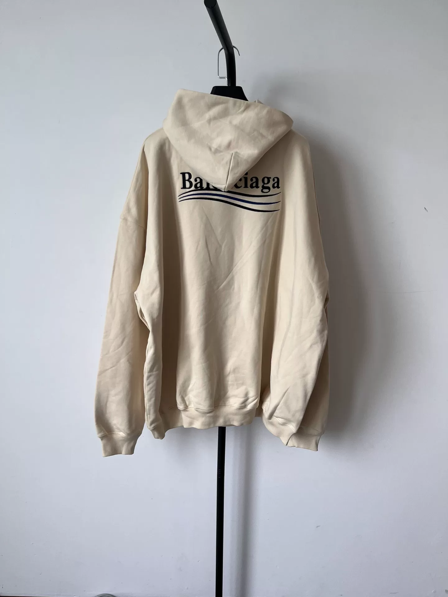 Balenciaga Logo Embroidered Hoodie — front