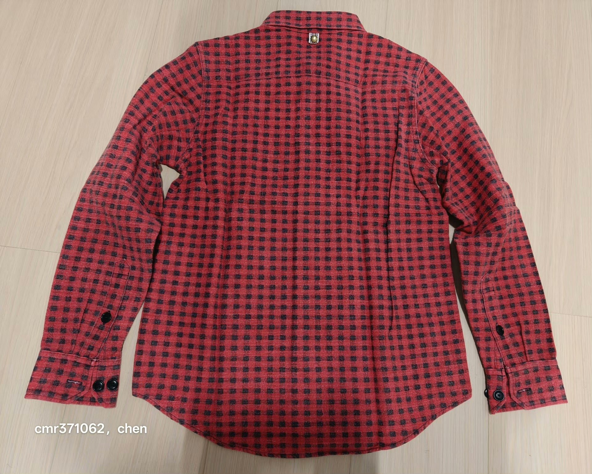visvim 16AW Black Elk Gingham Flannel — label