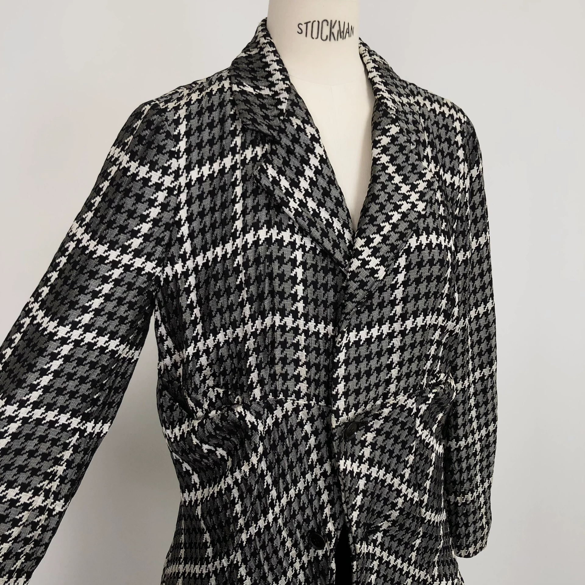 Comme des Garcons 92AW Deformed Houndstooth Coat — front