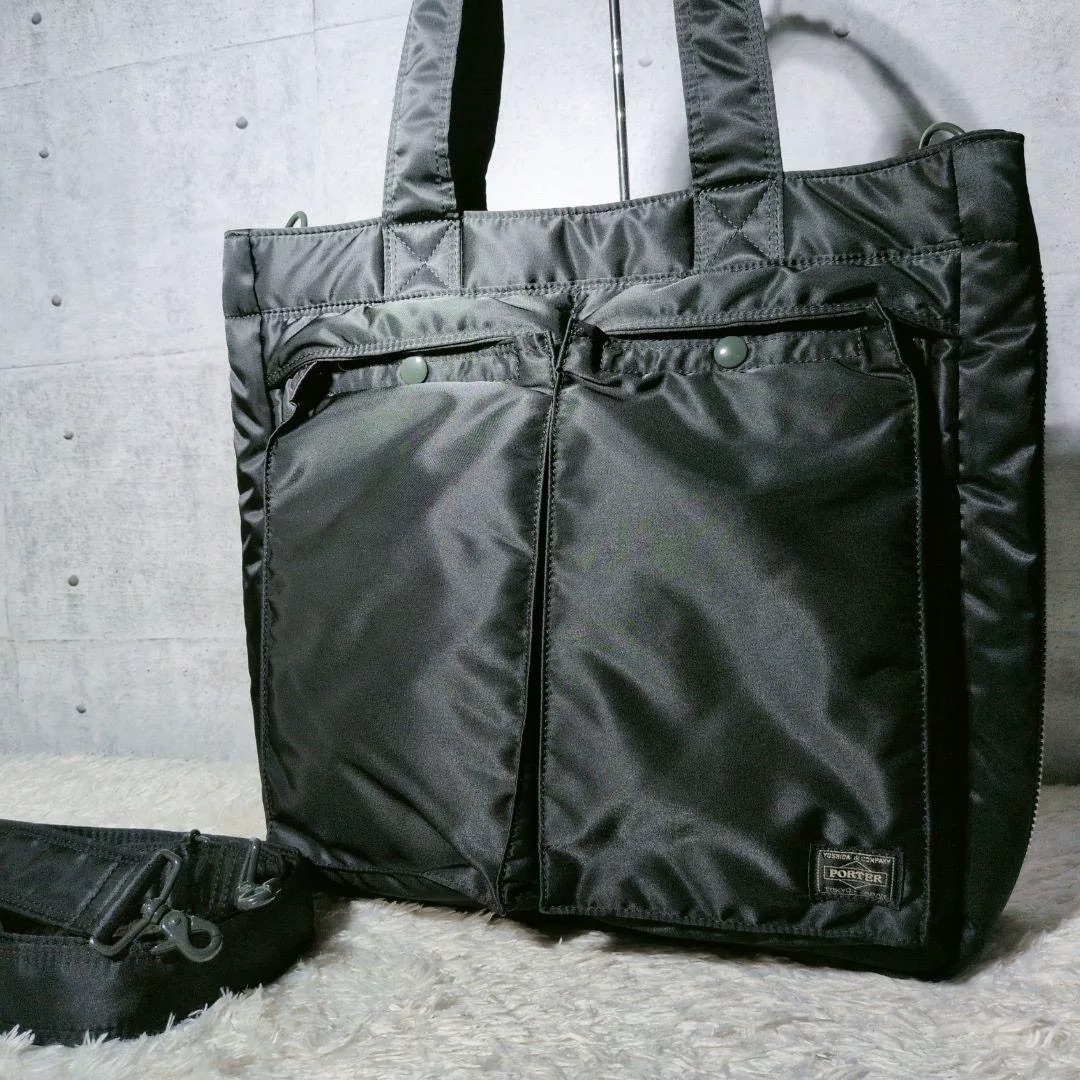 Porter Tanker Black Utilitarian Tote Bag