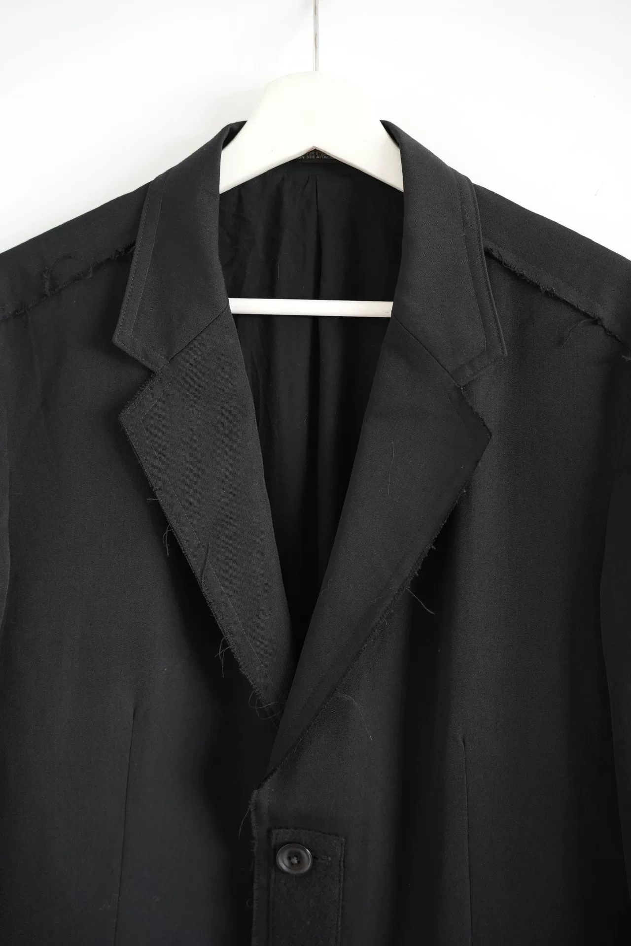 Yohji Yamamoto 15AW Frayed Triple Blazer — back