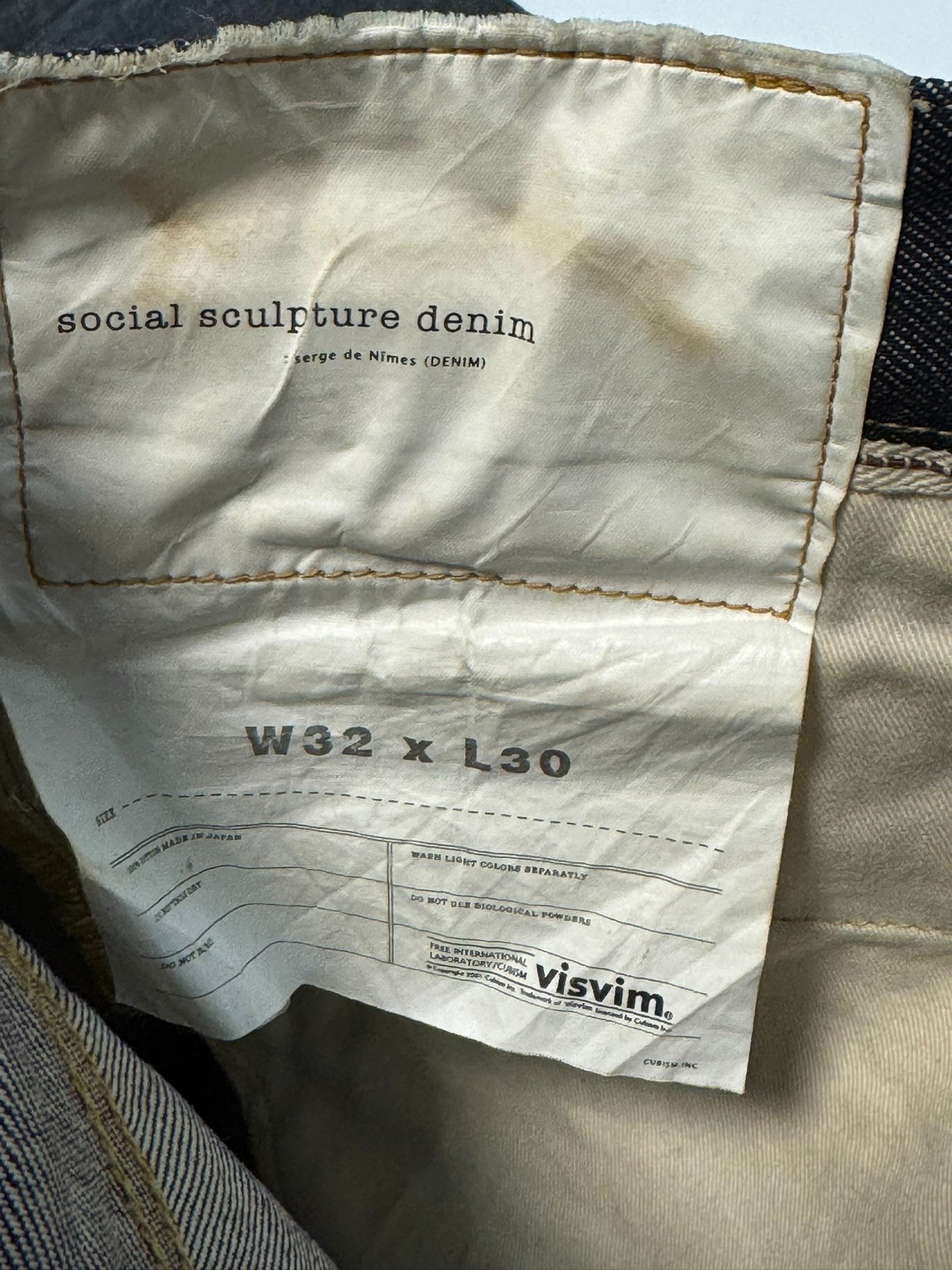Visvim 03NW Raw Denim Jeans — detail