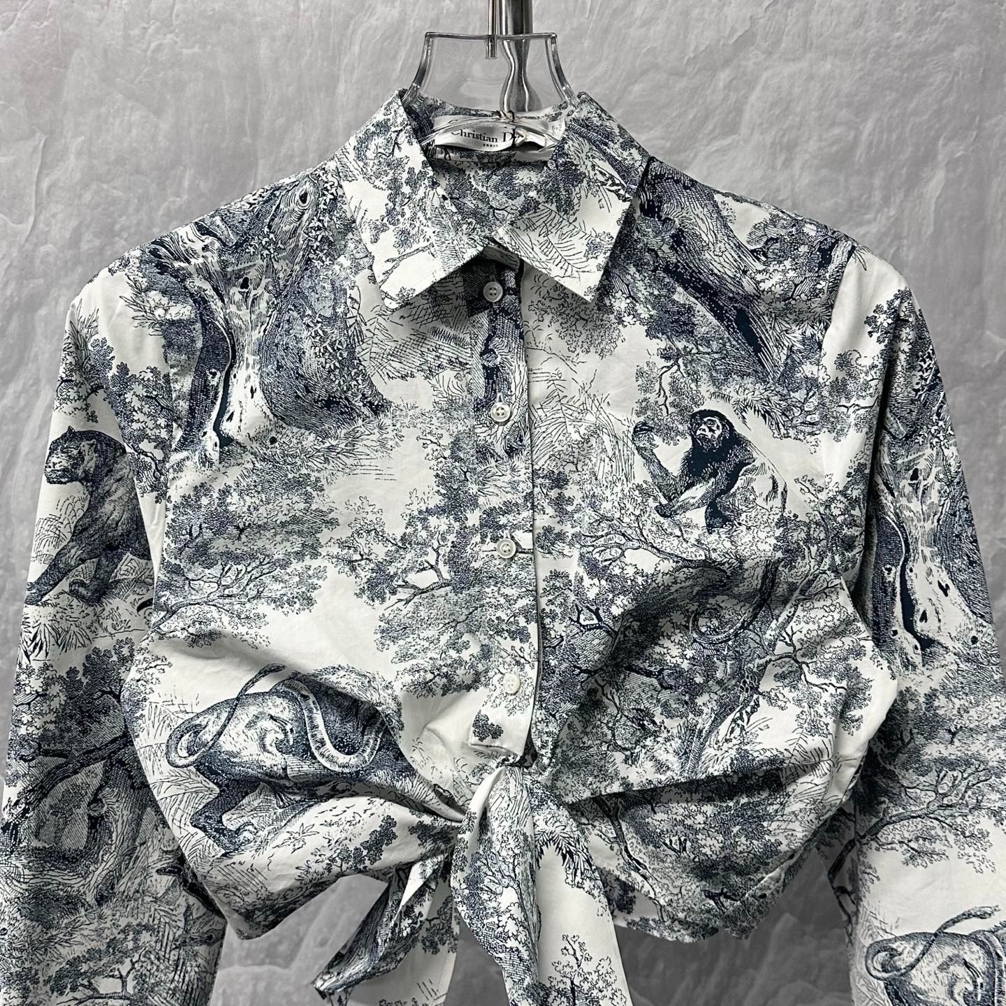Dior Dioriviera FW25 Sauvage Animal Print Shirt — detail