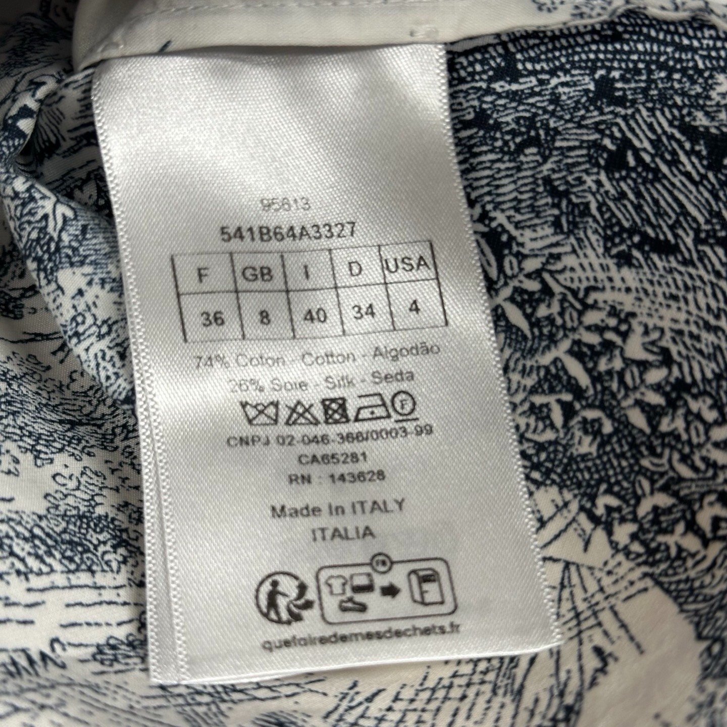 Dior Dioriviera FW25 Sauvage Animal Print Shirt — label