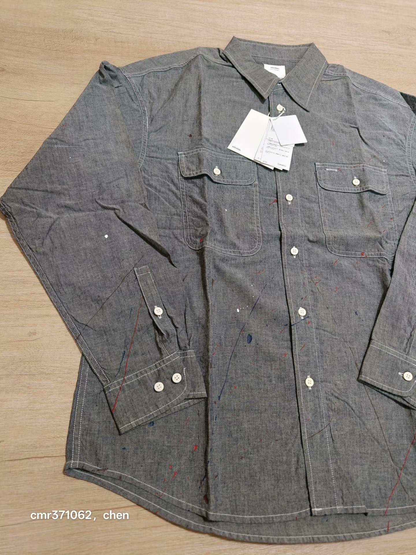 visvim 20AW Lumber L/S Chambray — detail