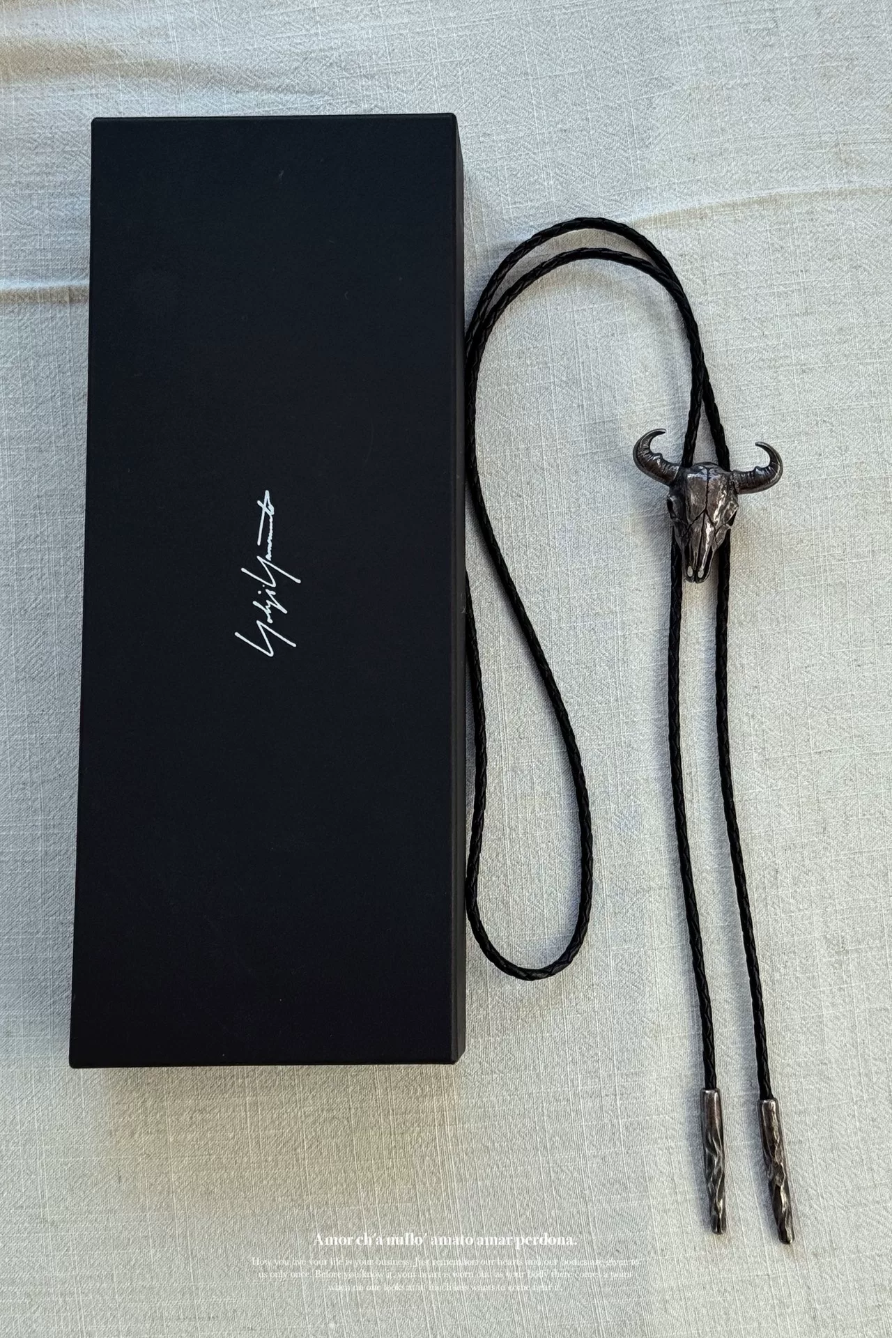 Yohji Yamamoto Silver Bull Skull Necklace