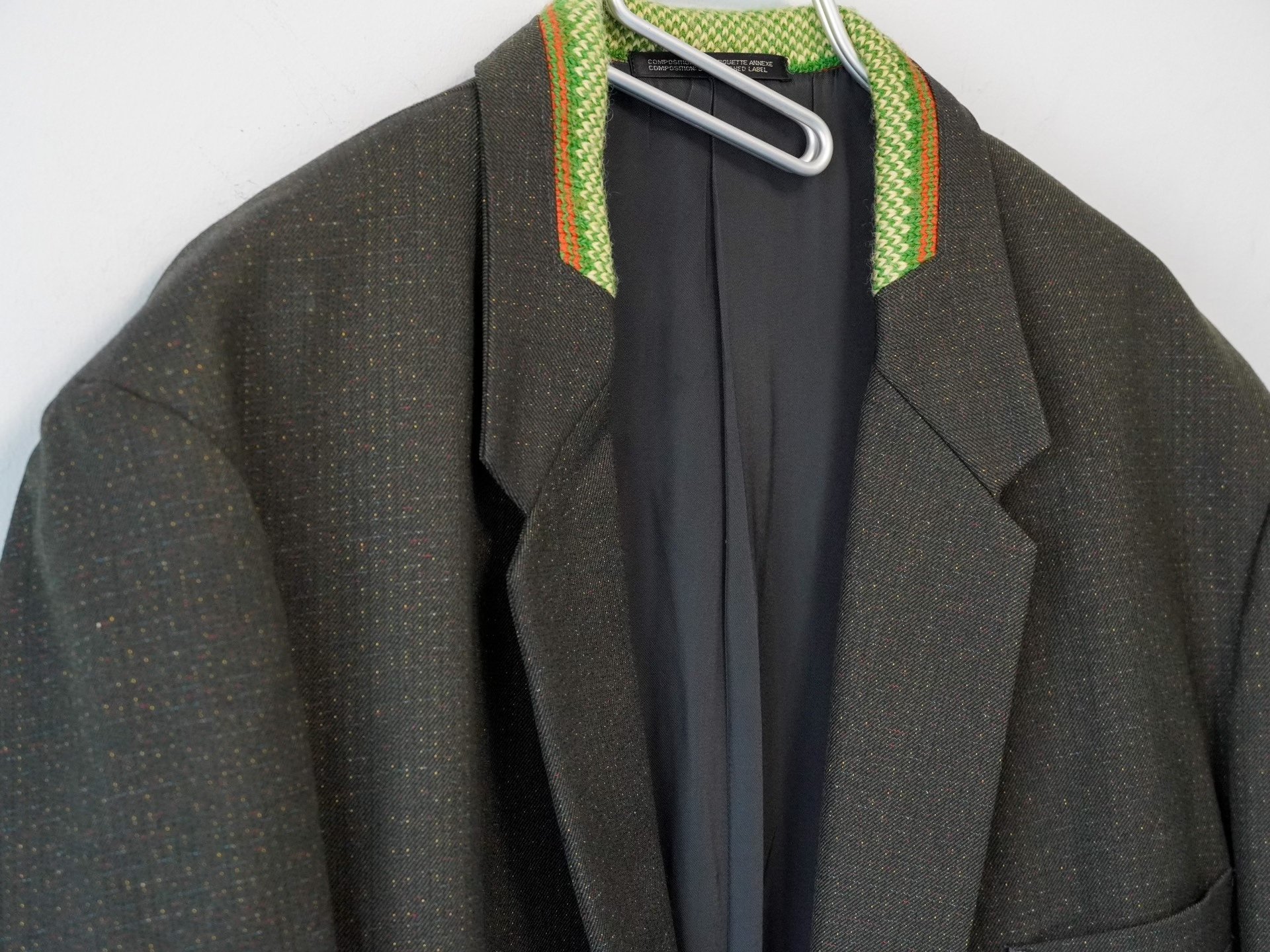 Yohji Yamamoto 95AW Knit Collar Jacket — detail