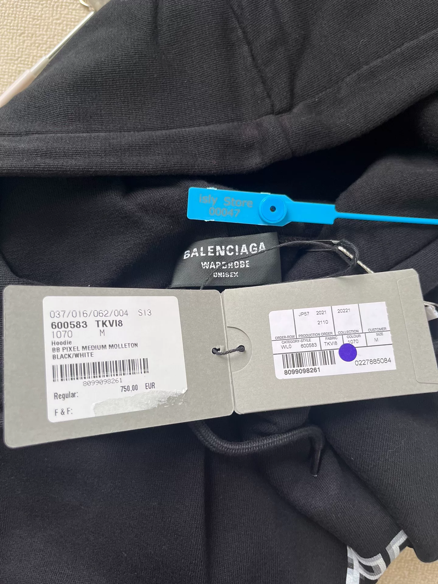 Balenciaga Letter Logo Hooded Sweatshirt — back