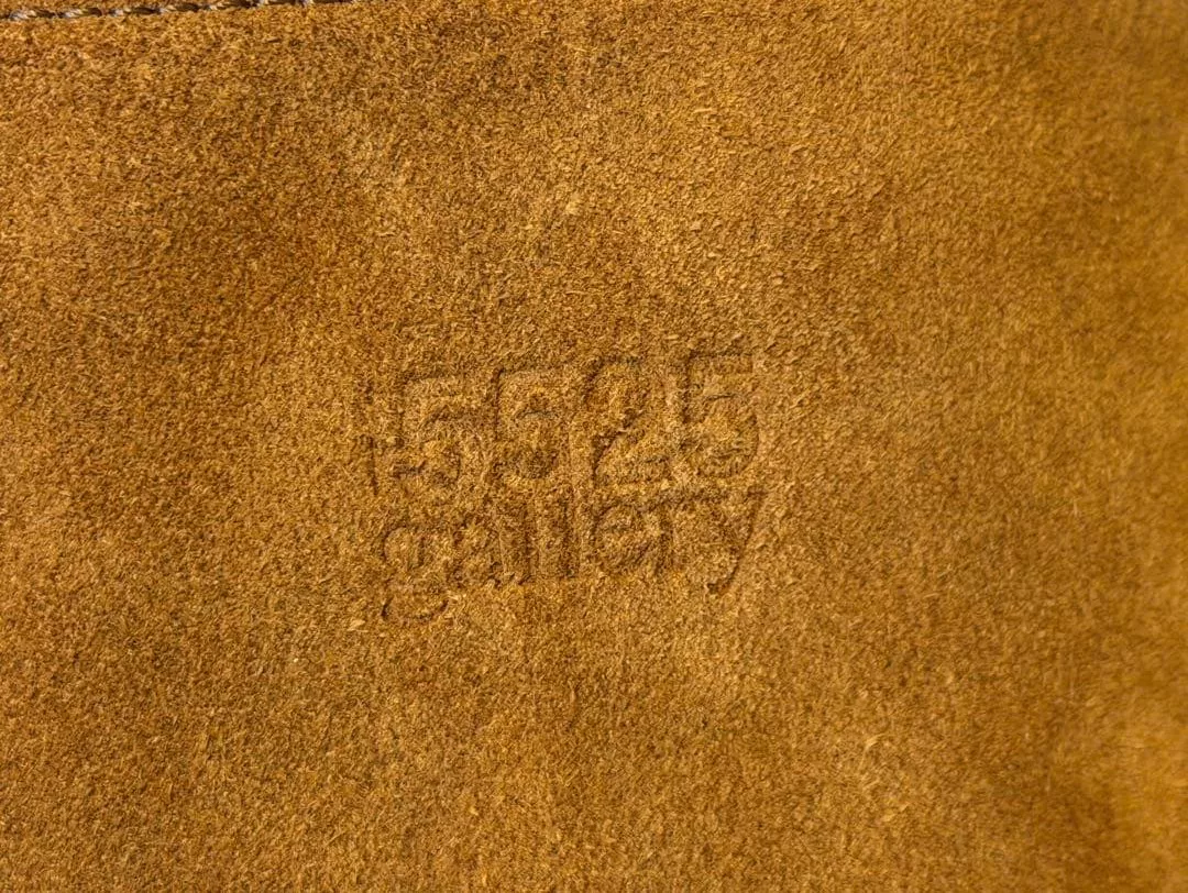 PORTER Gallery Collaboration Suede Shoulder Bag — label