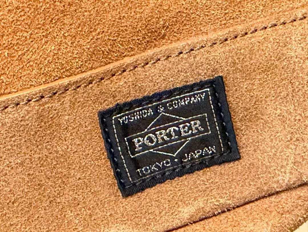 PORTER Gallery Collaboration Suede Shoulder Bag — front