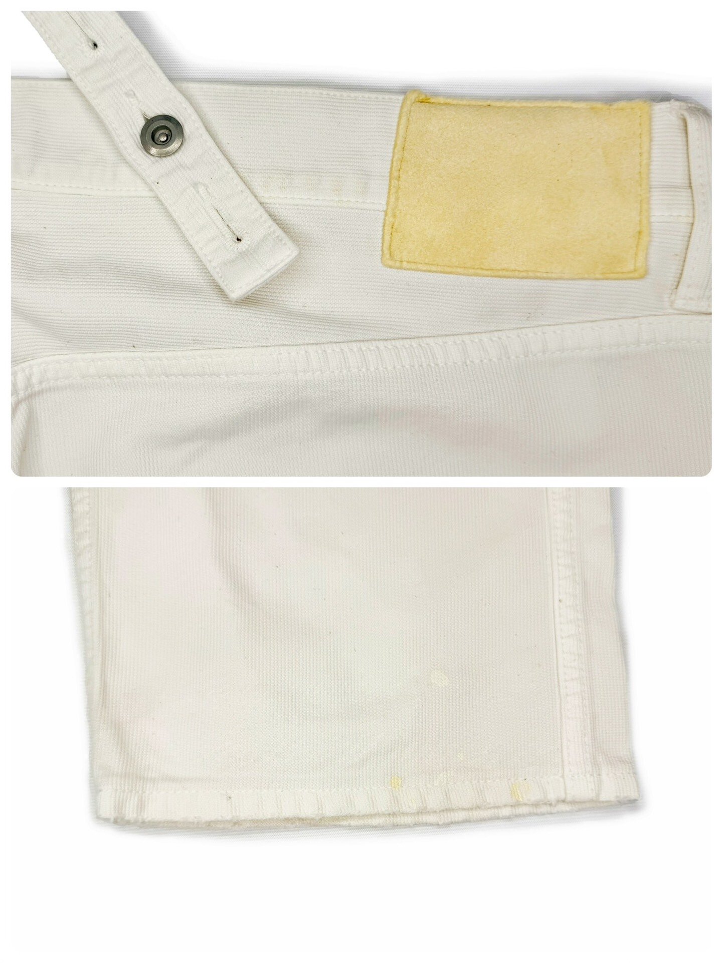 VISVIM FLUXUS 17 Dry Pique Suspender Pants — label