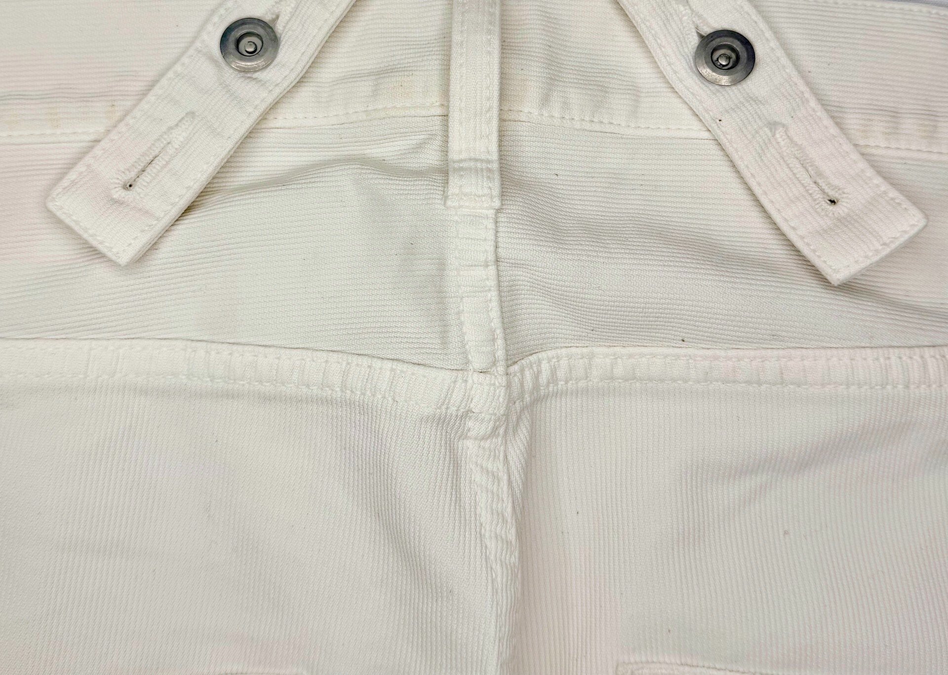 VISVIM FLUXUS 17 Dry Pique Suspender Pants — detail