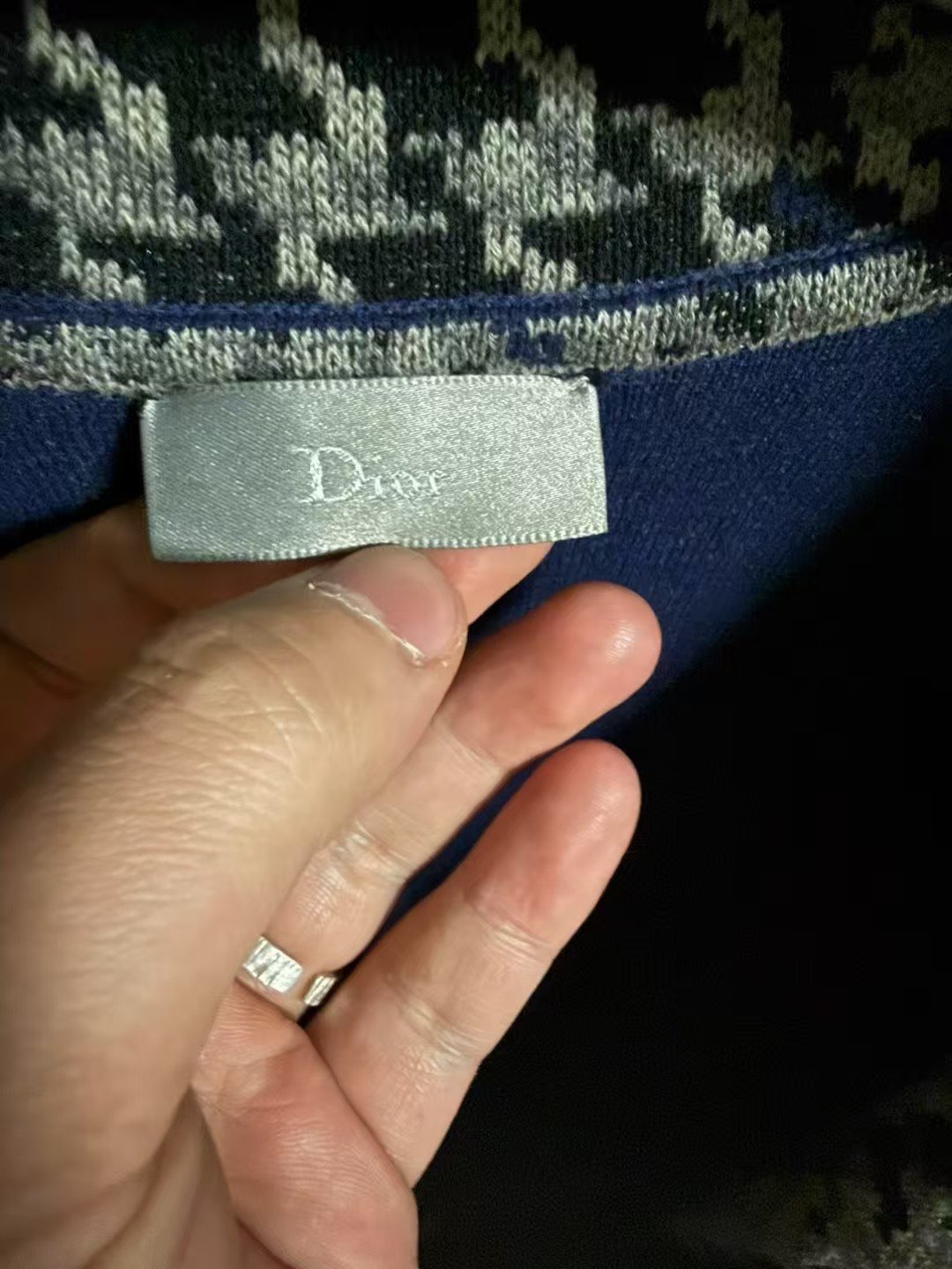 Dior Homme 15FW Houndstooth Coat — detail