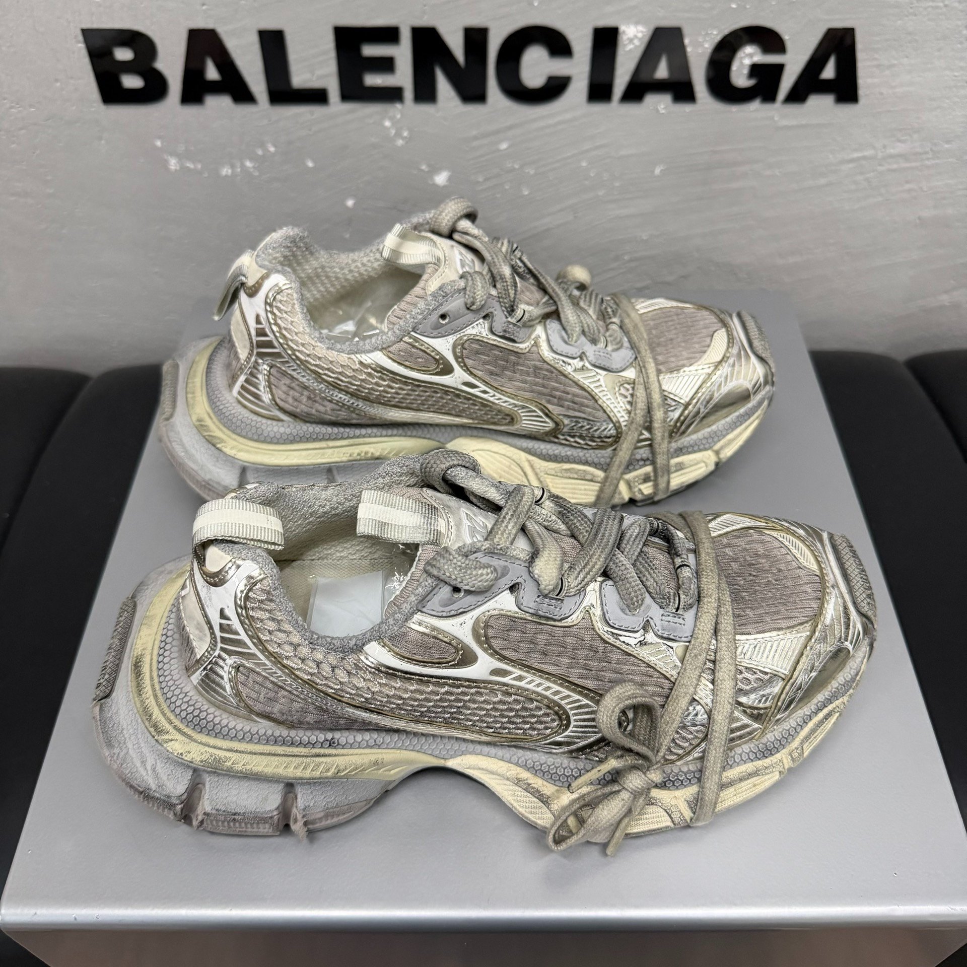 Balenciaga 3XL Beige Dad Shoes 37 — back